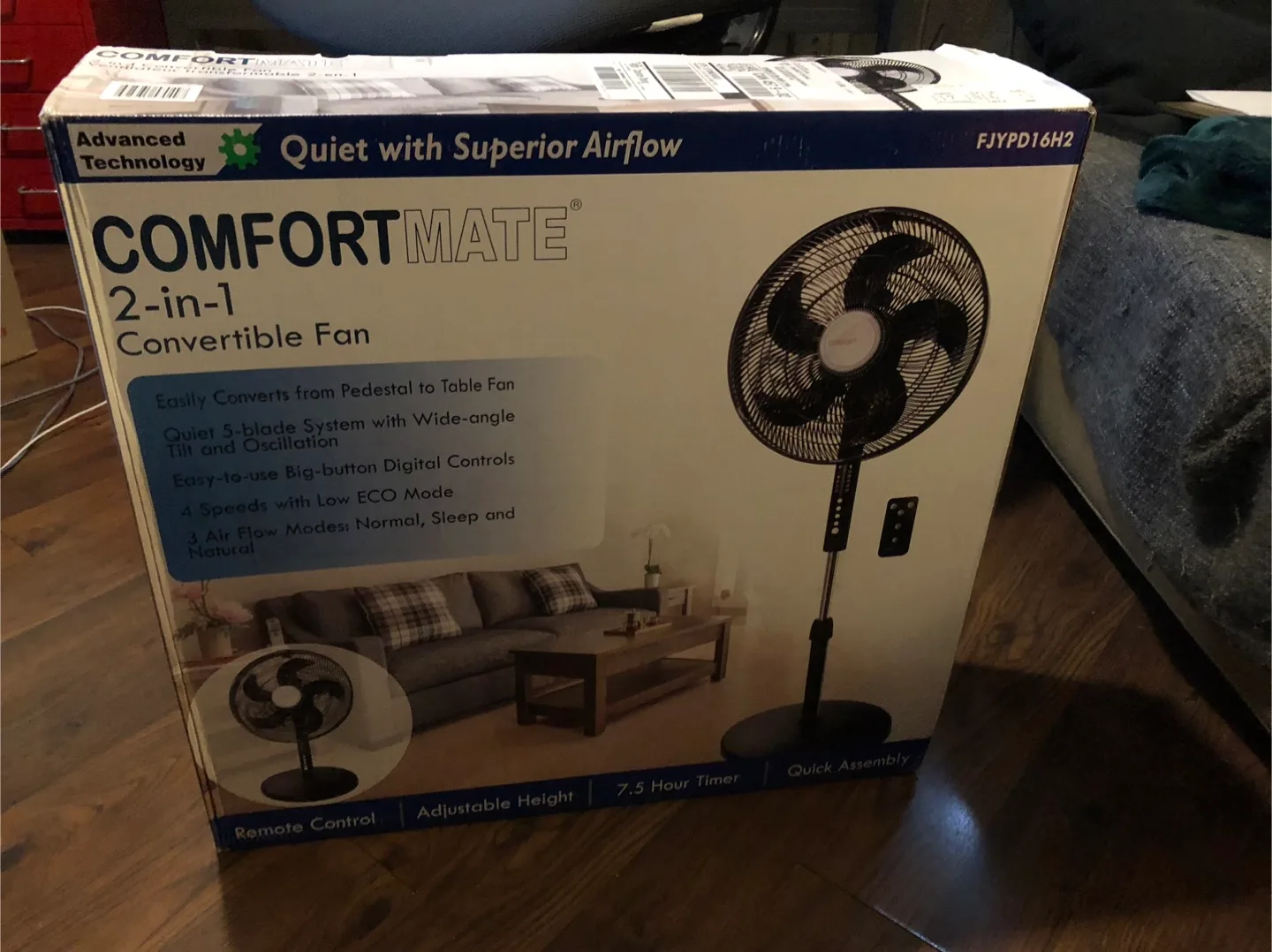 NEW IN BOX! ComfortMate 2-in-1 Convertible Fan! Beat the heat! image indicator(6)