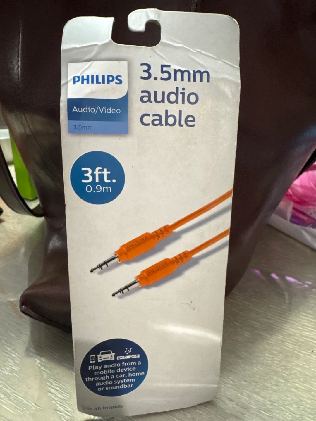 Philips 3.5mm Audio Cable - 3ft thumbnail