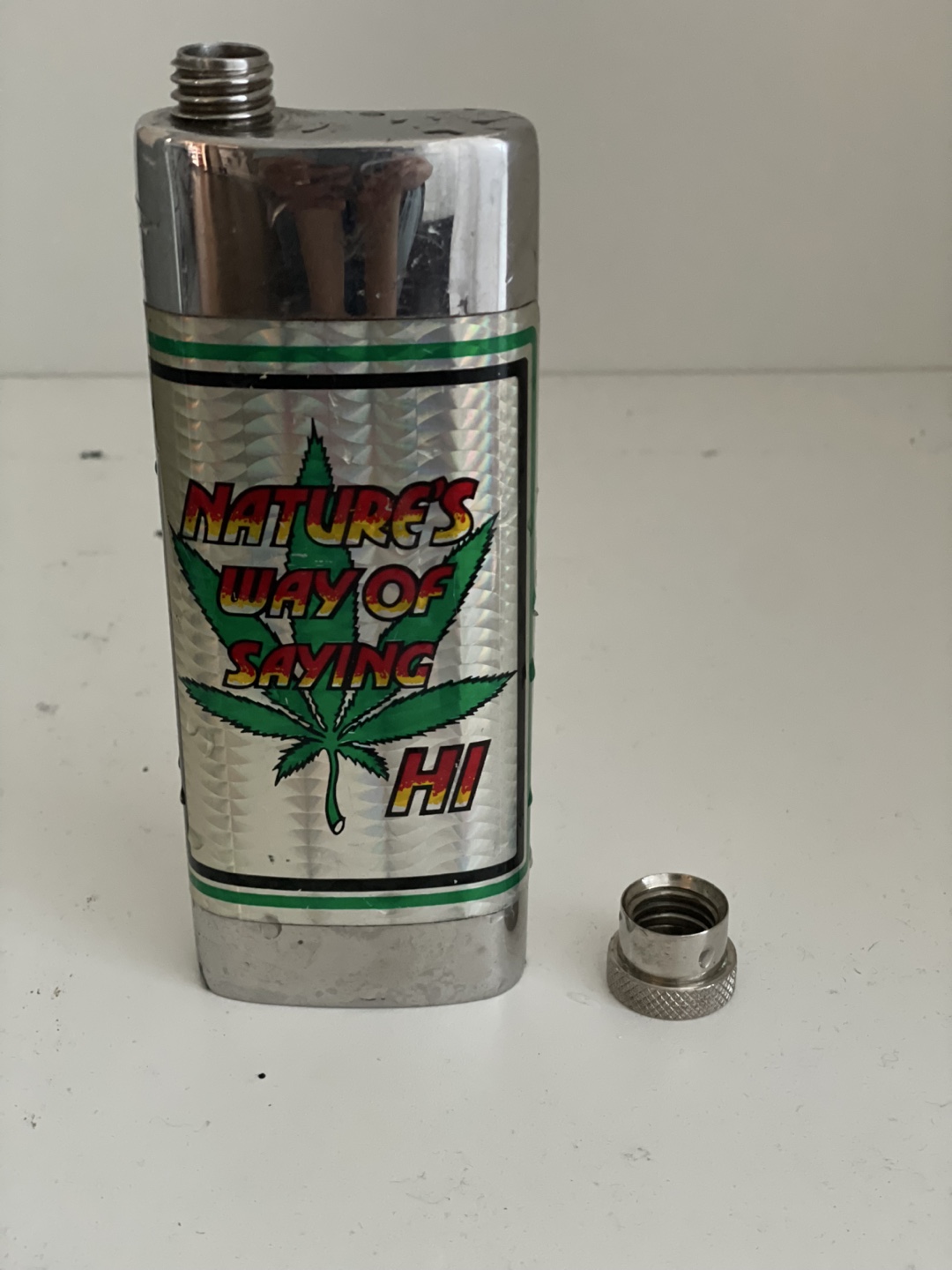 Stainless steel pocket flask - photo 2