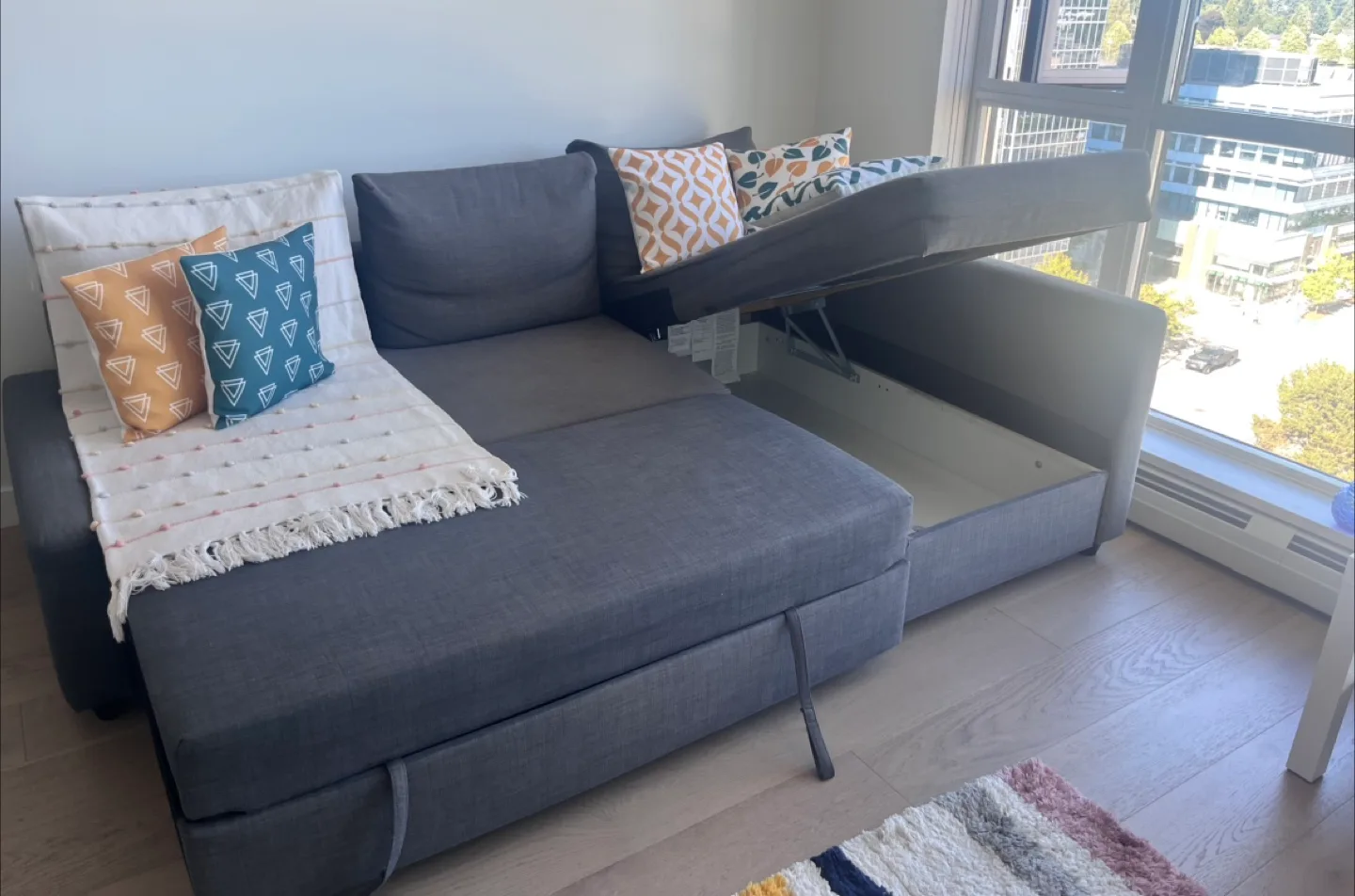Grey Sofa Bed with Storage thumbnail