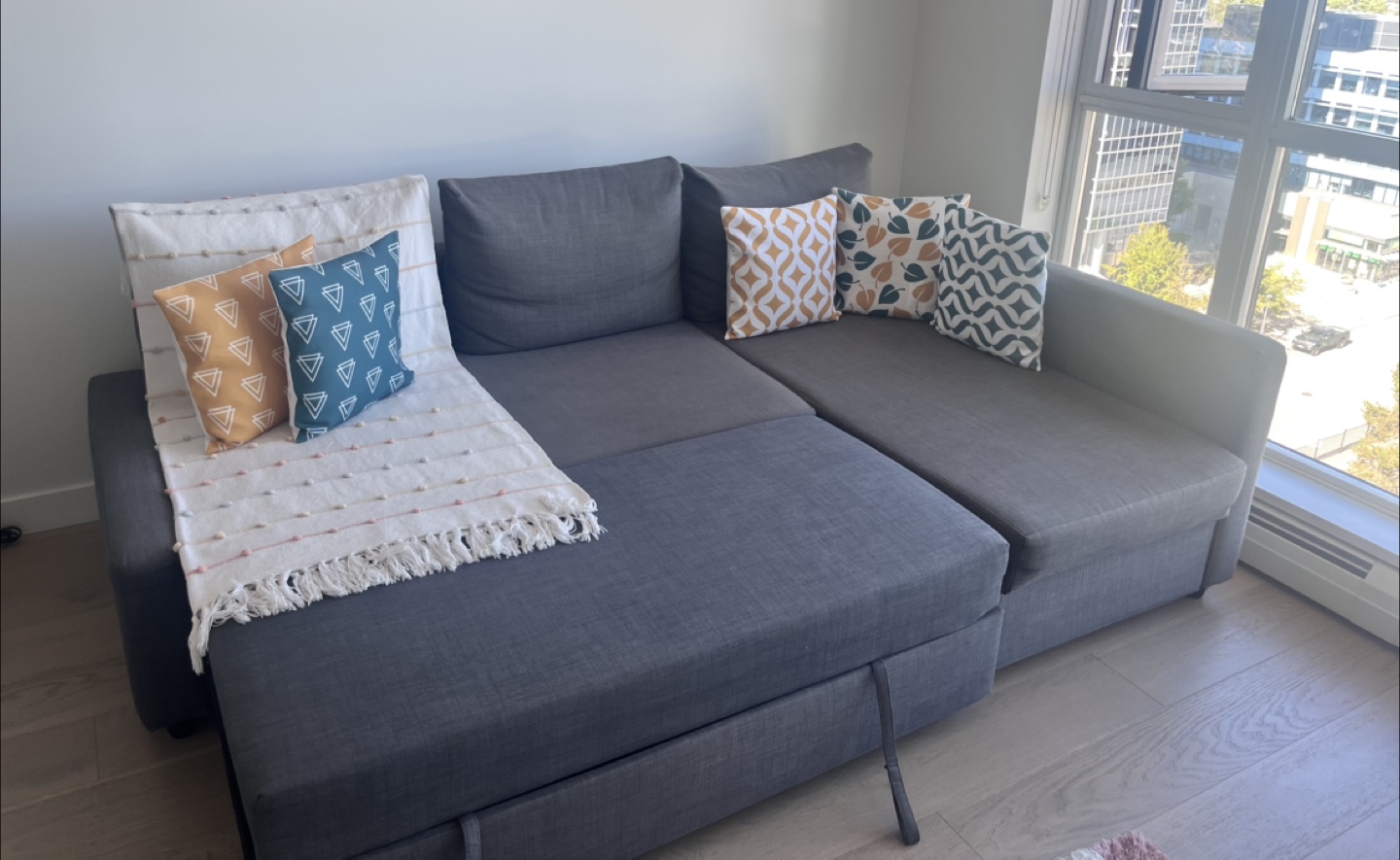 Grey Sofa Bed with Storage - photo 2