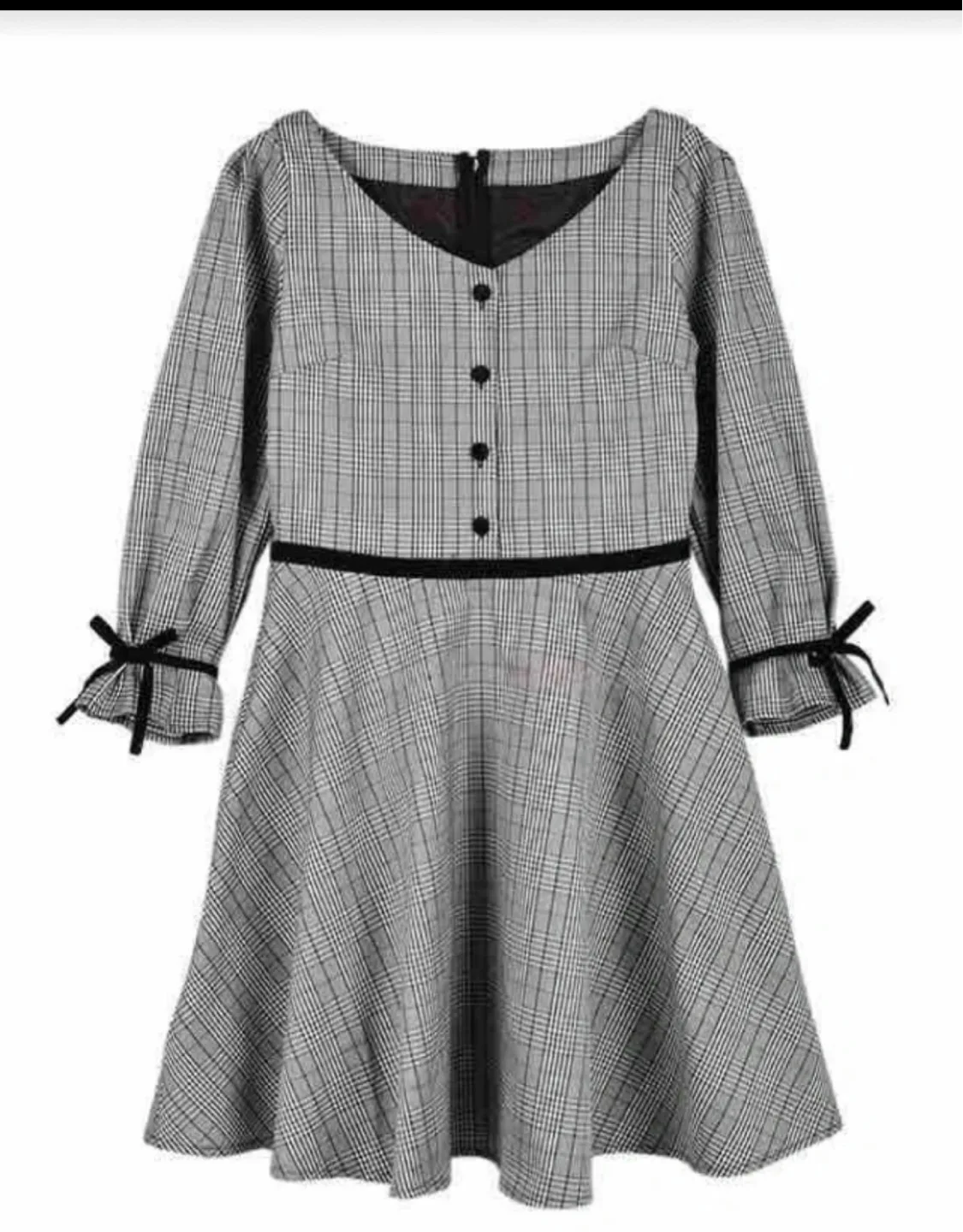 Plaid Fit & Flare Dress, Size Small-Petite thumbnail