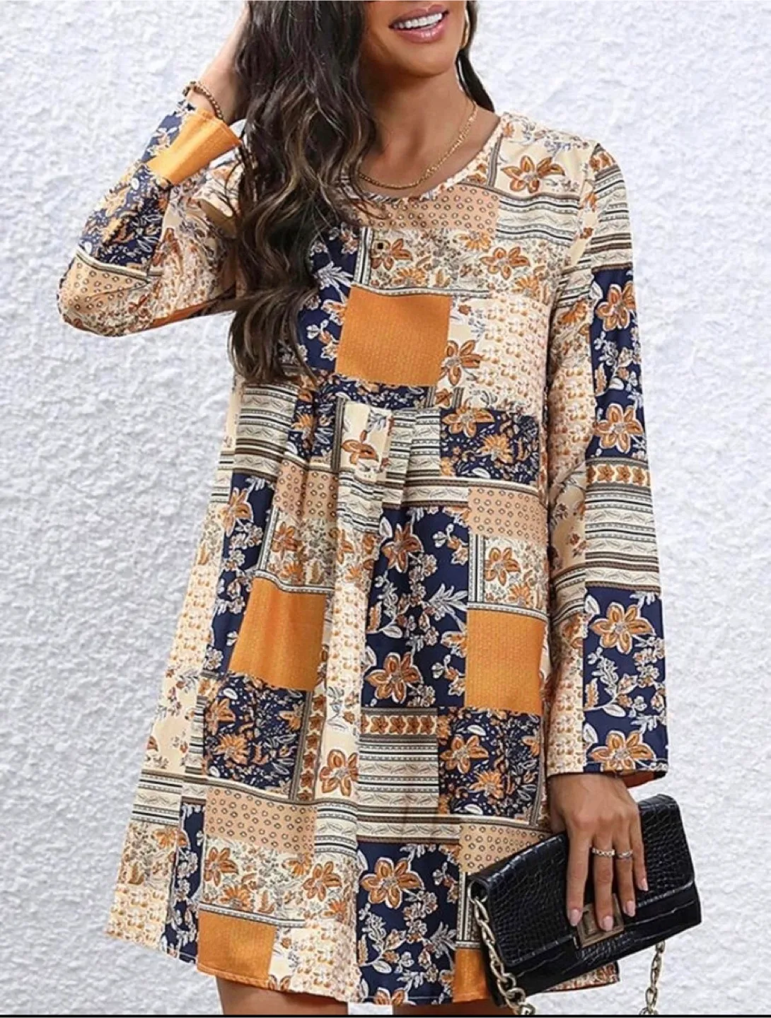 Patchwork Print Dress thumbnail