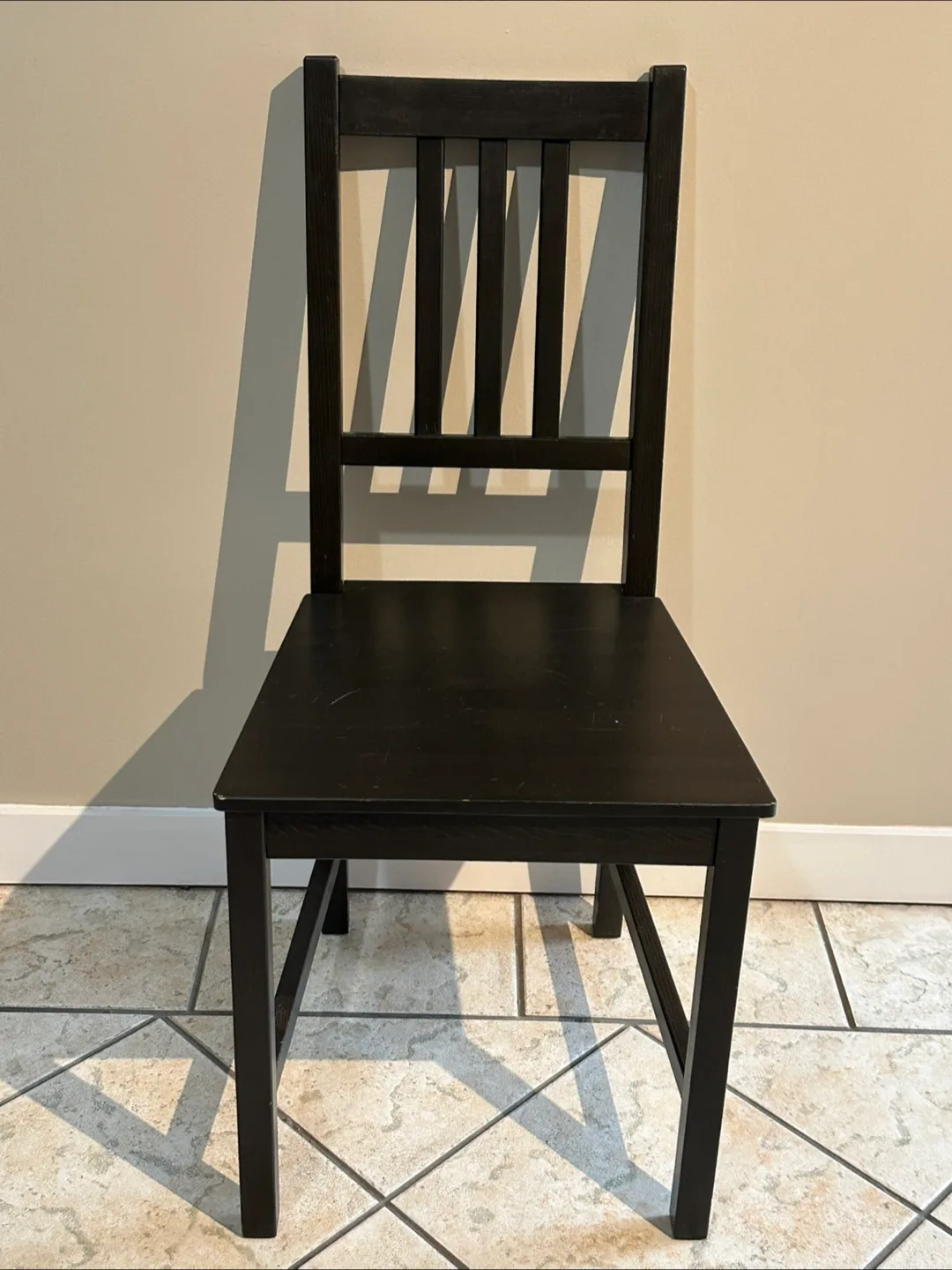 Black Wooden Dining Chair thumbnail
