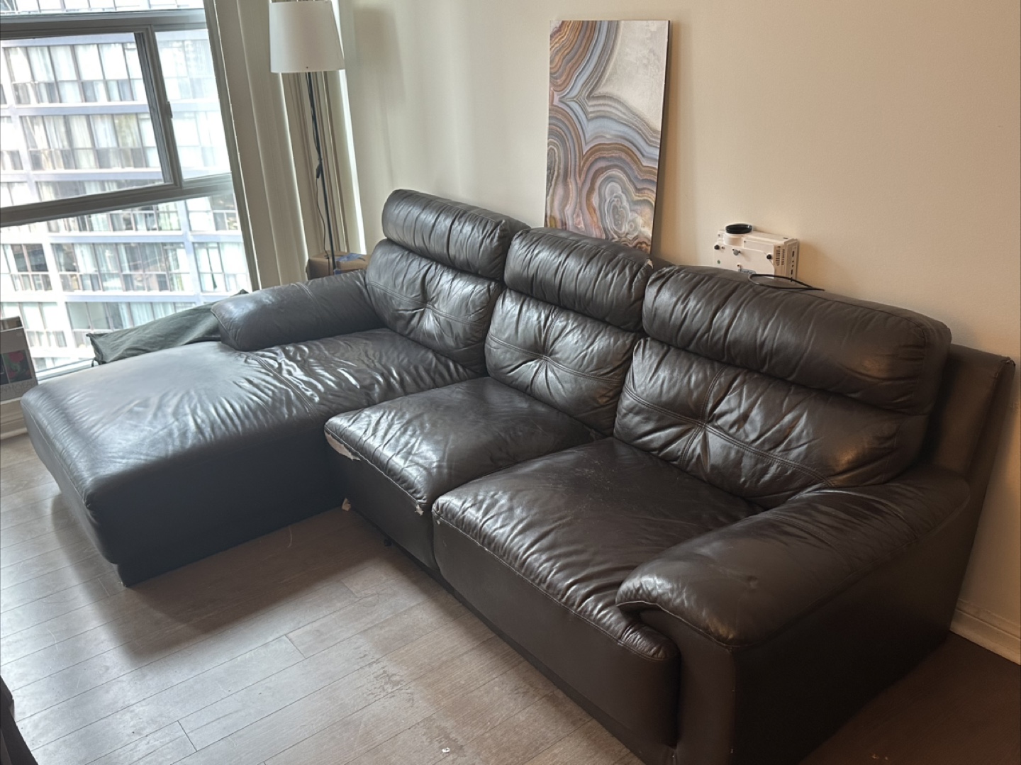 Brown Leather Sectional Sofa