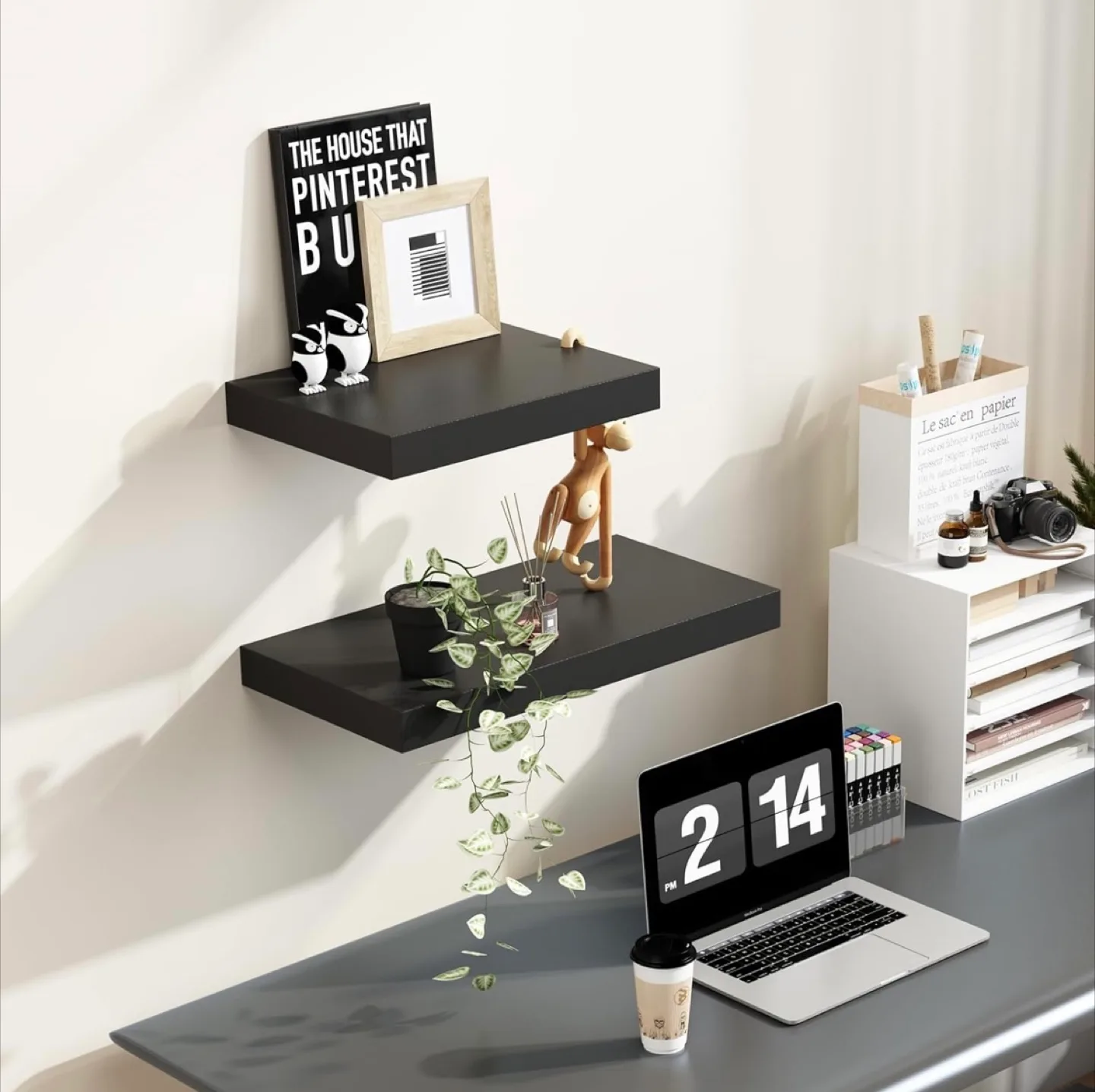 Black Floating Shelves (Set of 2) thumbnail