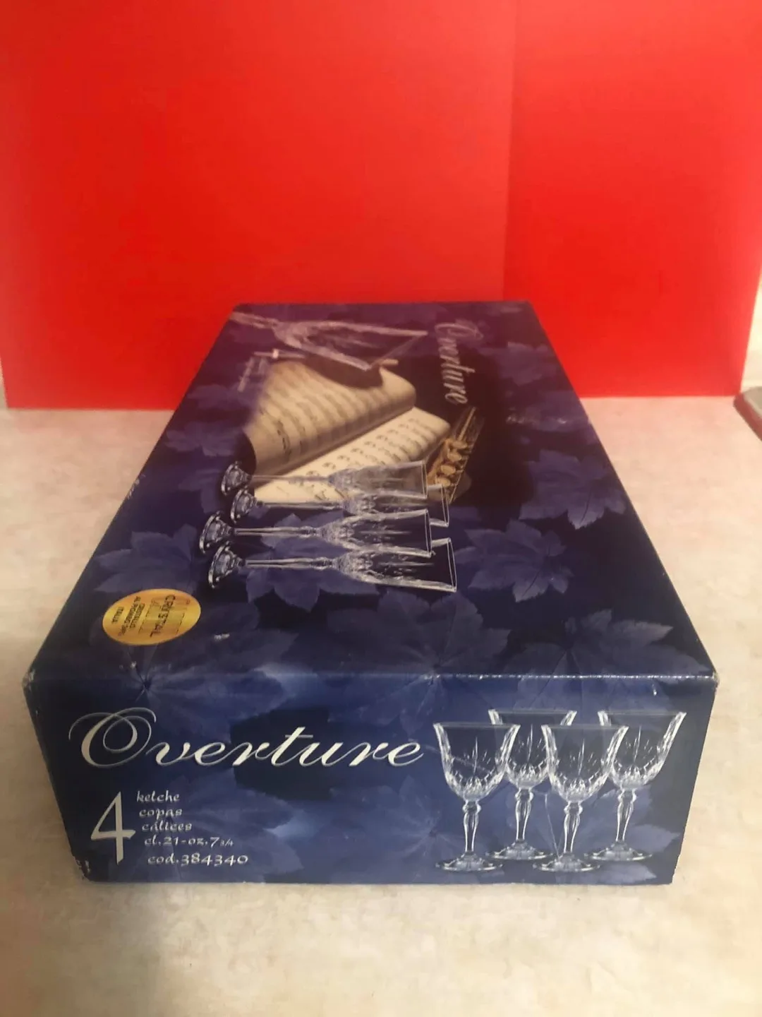 Overture Crystal 4 Large Wine Glasses thumbnail