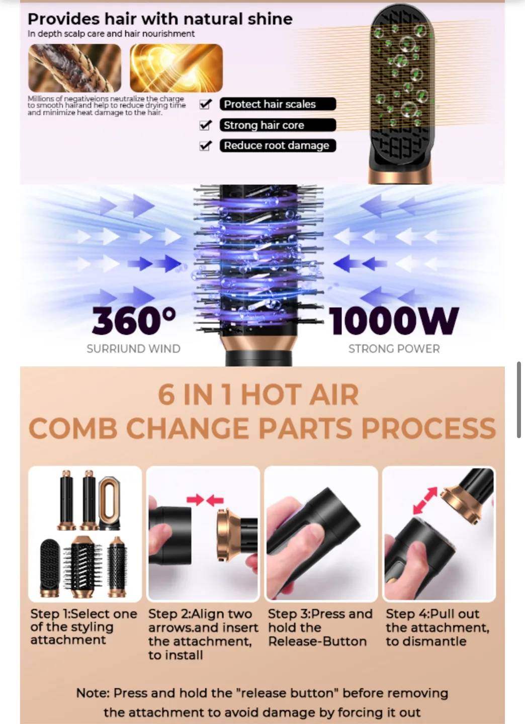 6-in-1 Blow Dryer Brush Set image indicator(5)