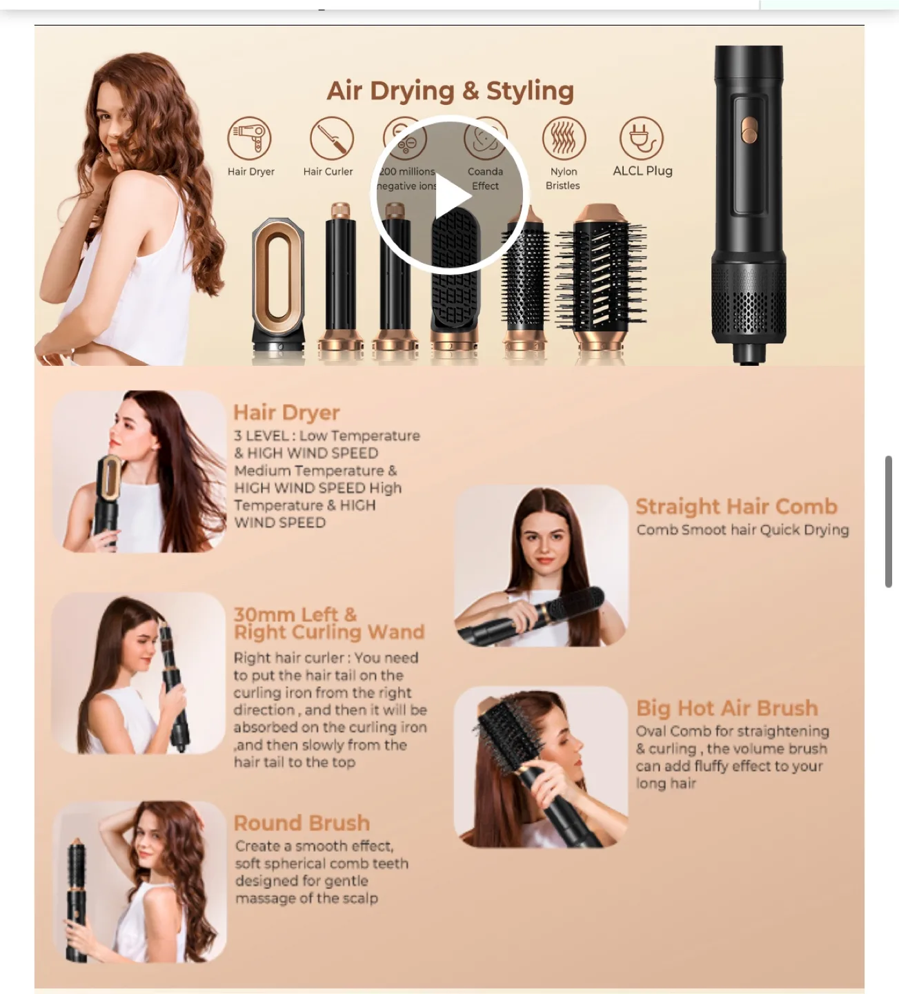 6-in-1 Blow Dryer Brush Set image indicator(3)