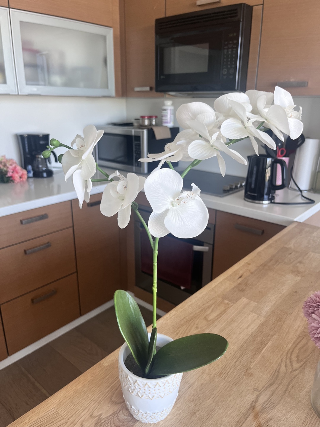 White Fake Orchid Plant - photo 2