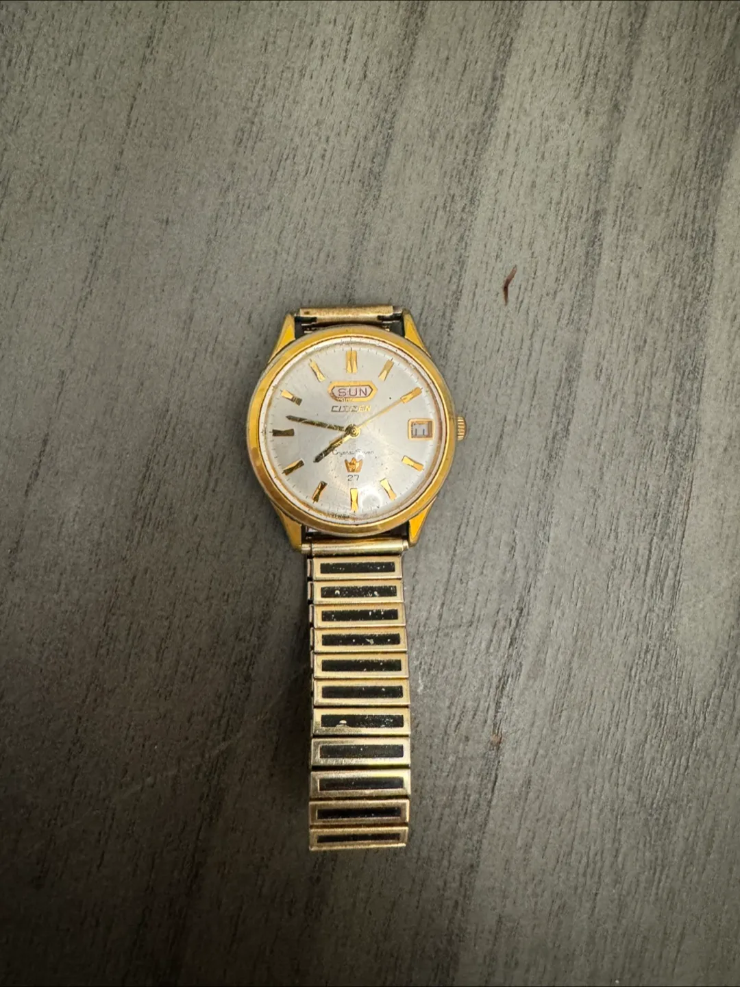 Automatic CITIZEN Crystal Seven Vintage Gold Watch thumbnail