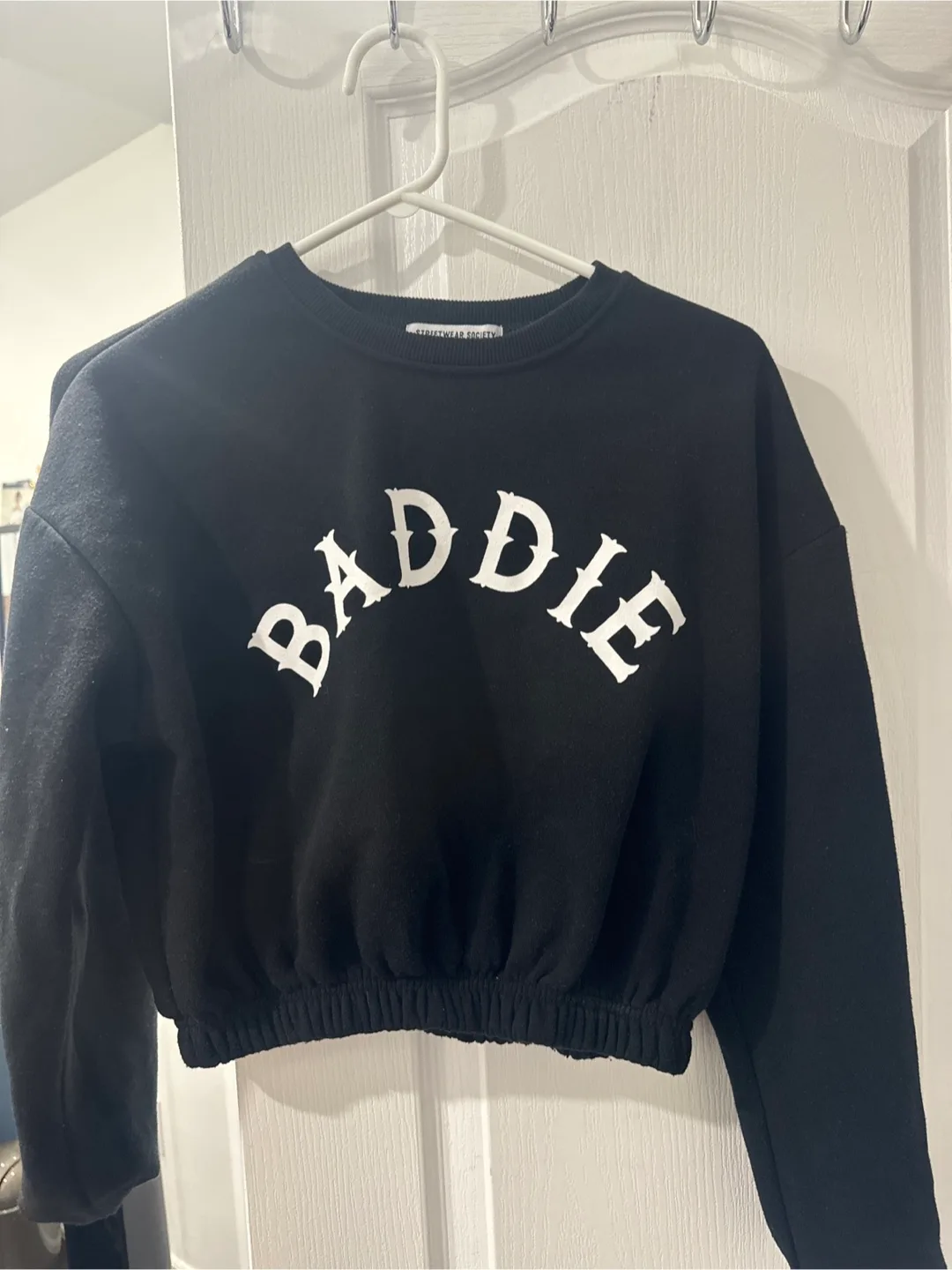 Streetwear Society Baddie Black Cropped Sweater thumbnail