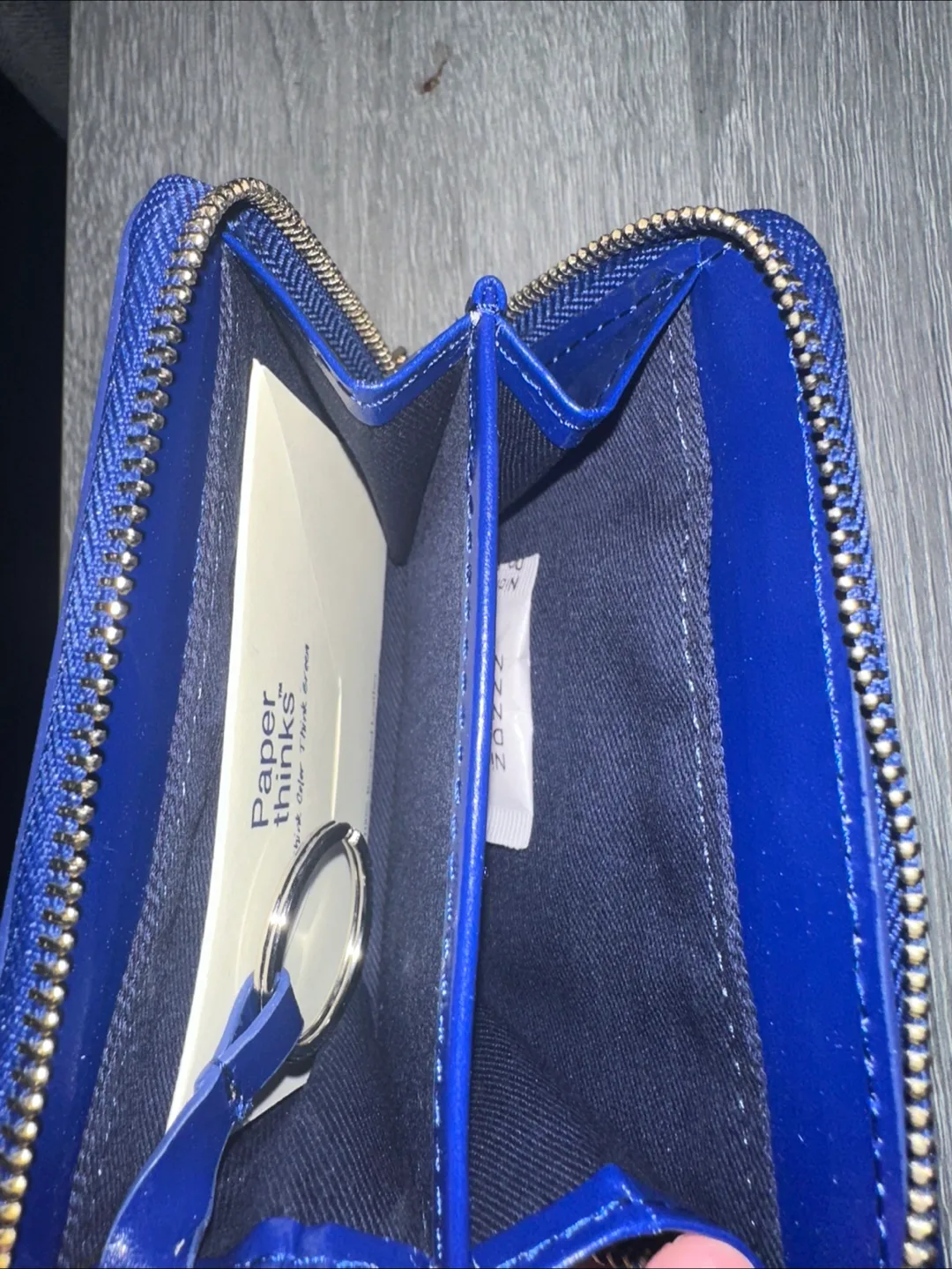 *New* Blue leather Coin Wallet image indicator(2)
