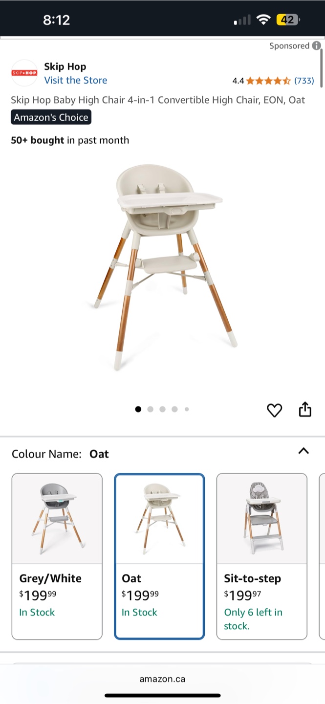 NEW SkipHop High Chair