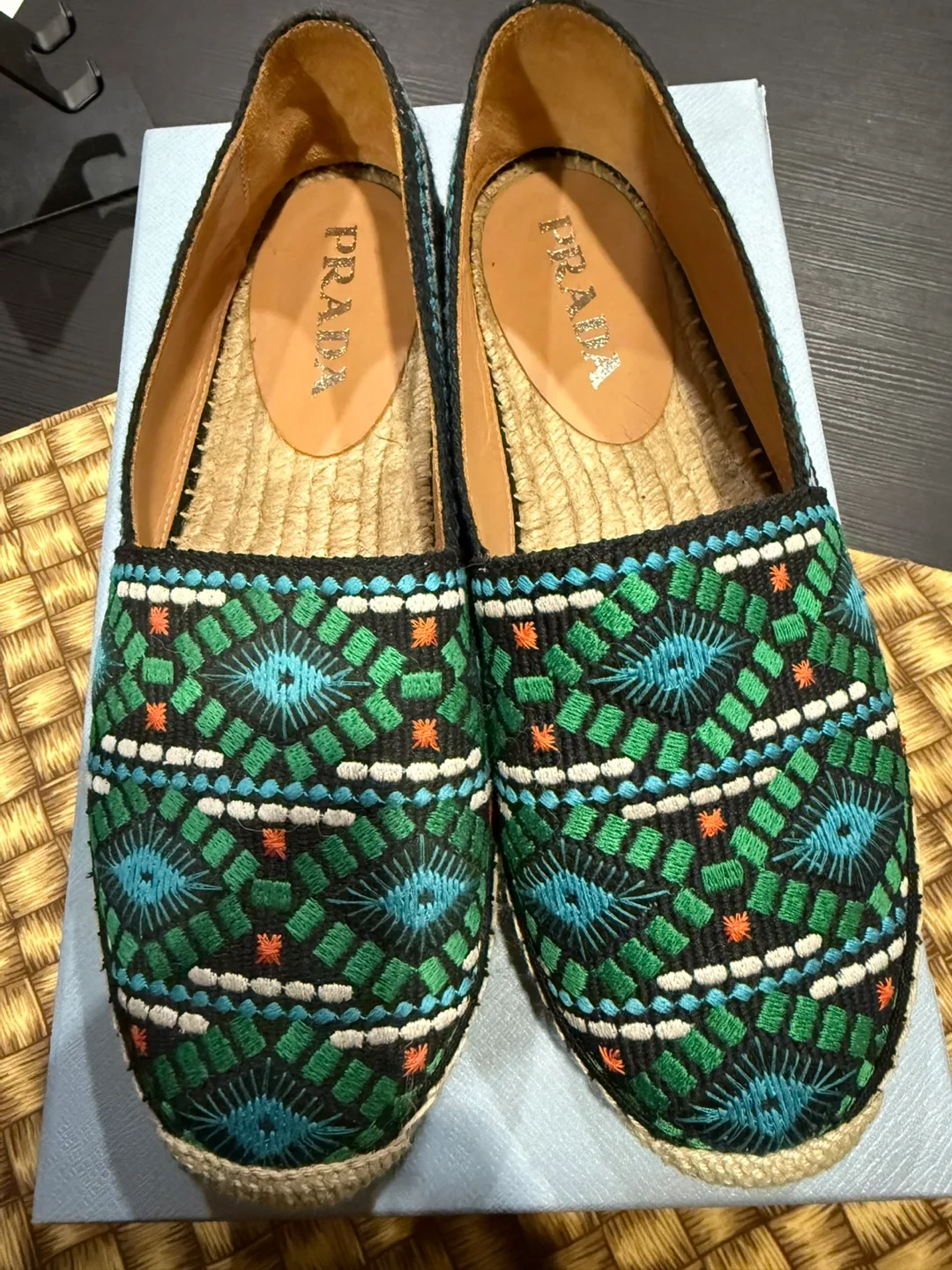 Available Prada Nastro Losange Espadrilles - Size 37 thumbnail