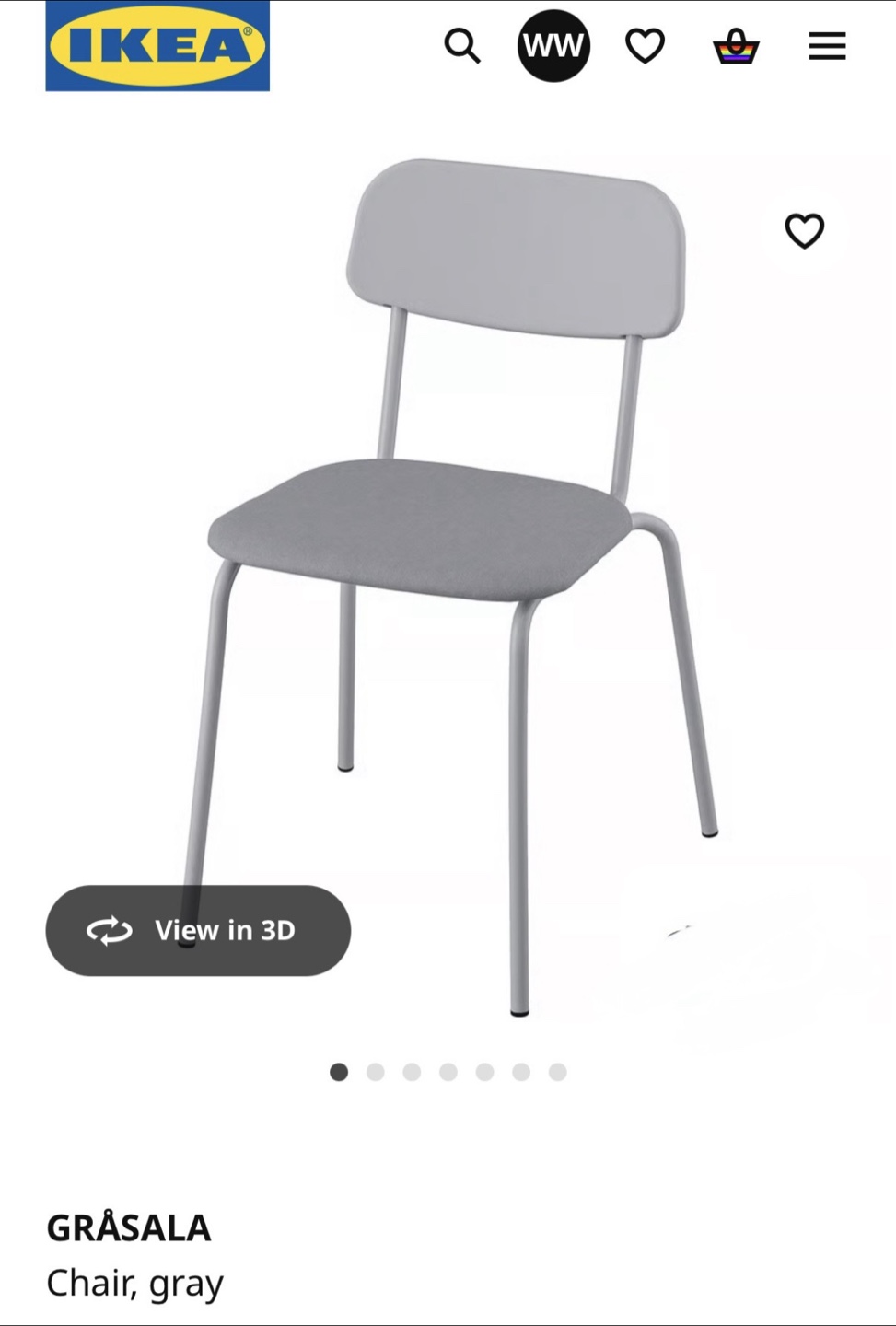IKEA GRÅSALA Gray Chair-move out sale