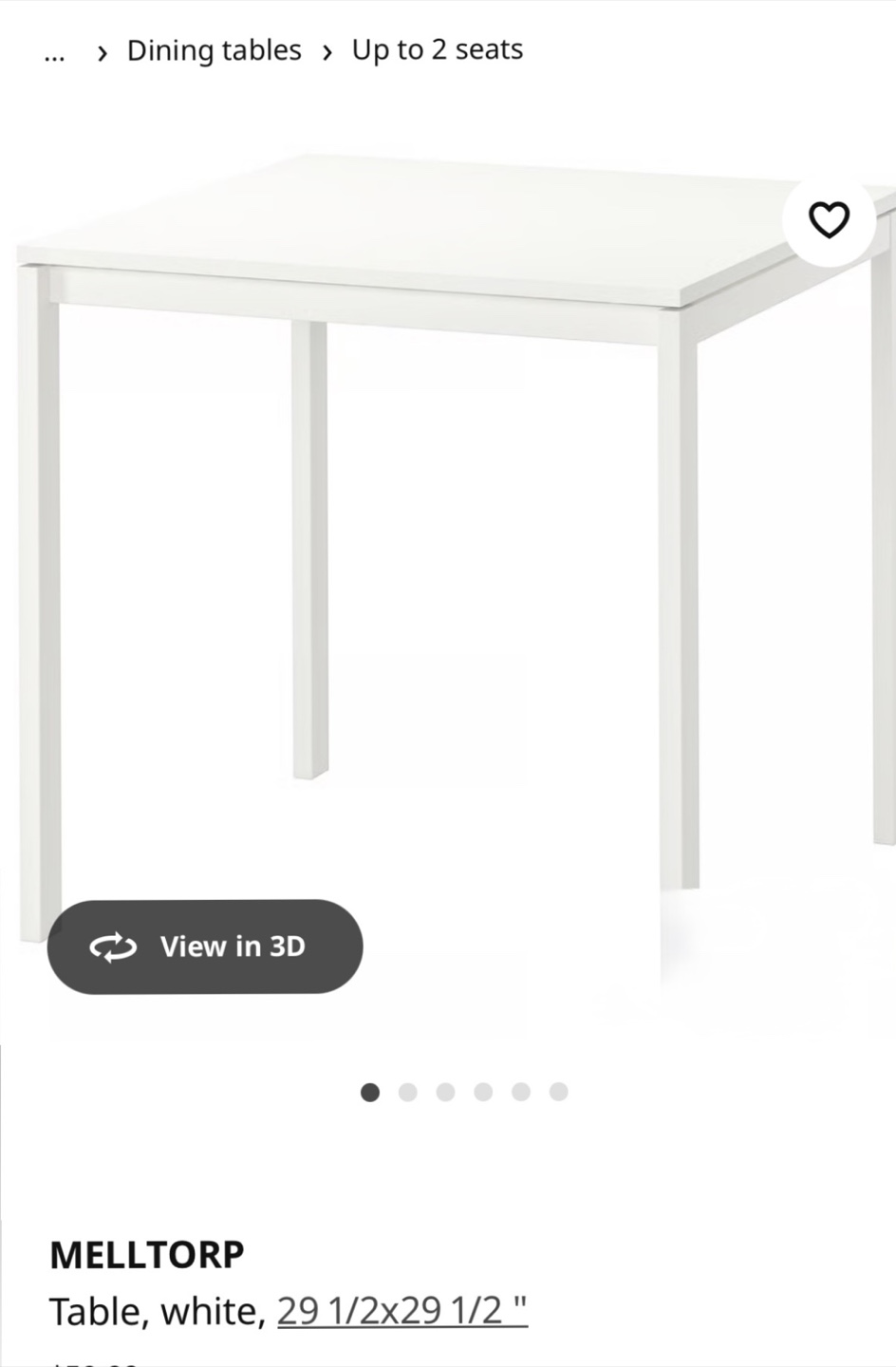 IKEA MELLTORP White Table -move out sale