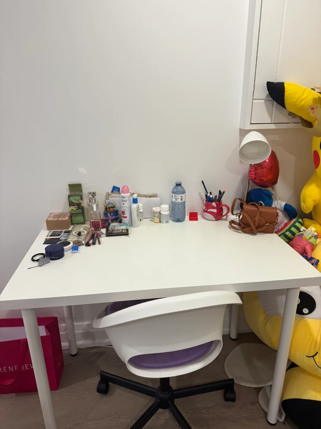 IKEA White Desk and Chair thumbnail