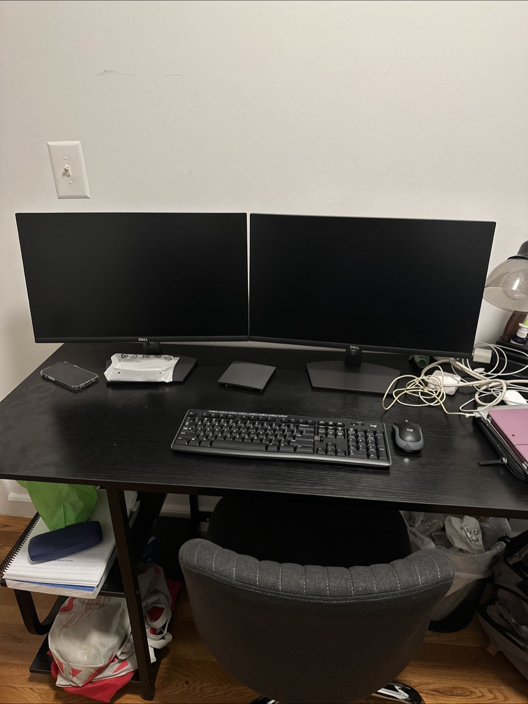 Black Desk with Shelves - photo 3