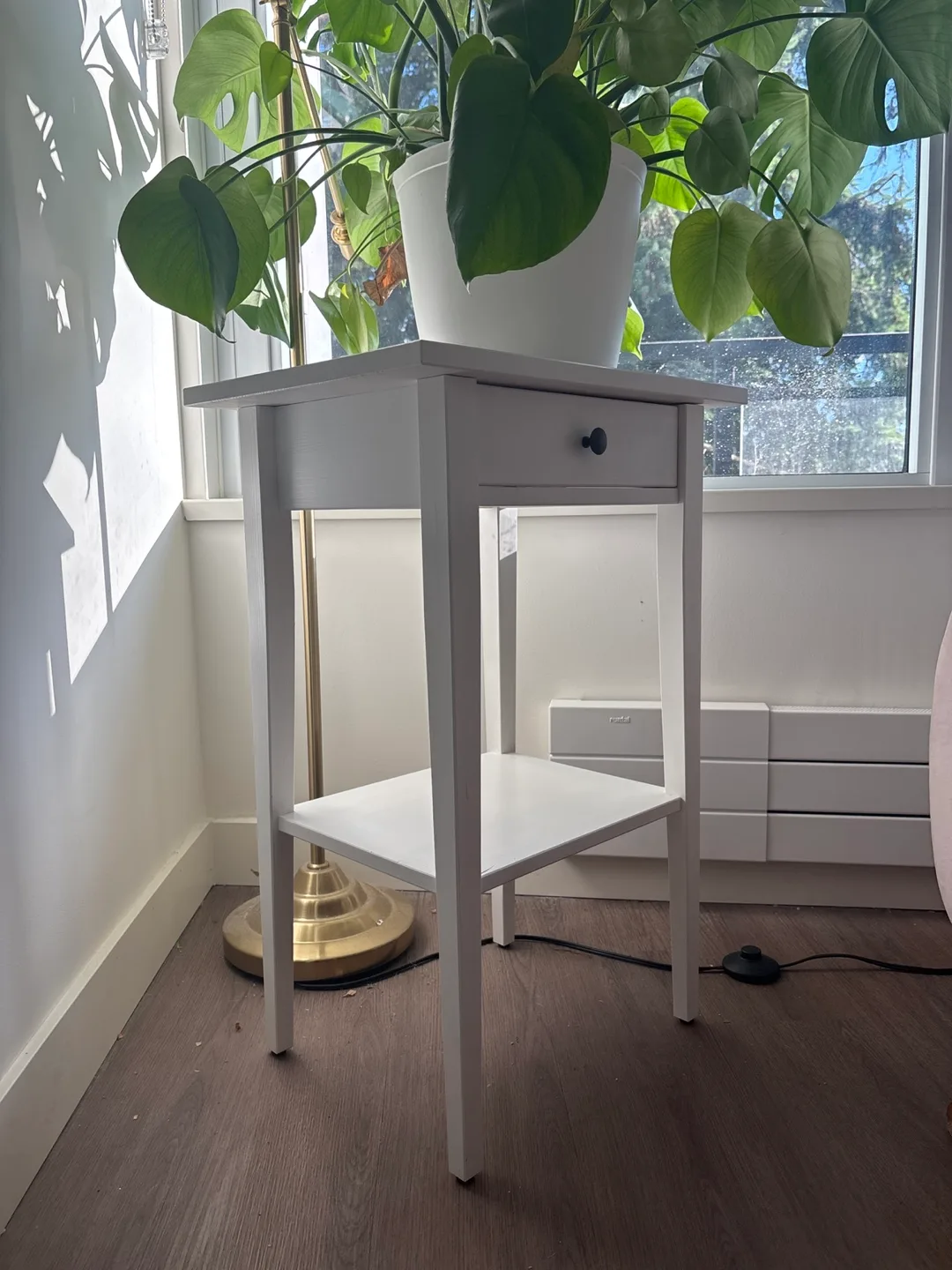 White Side Table with Drawer image indicator(2)