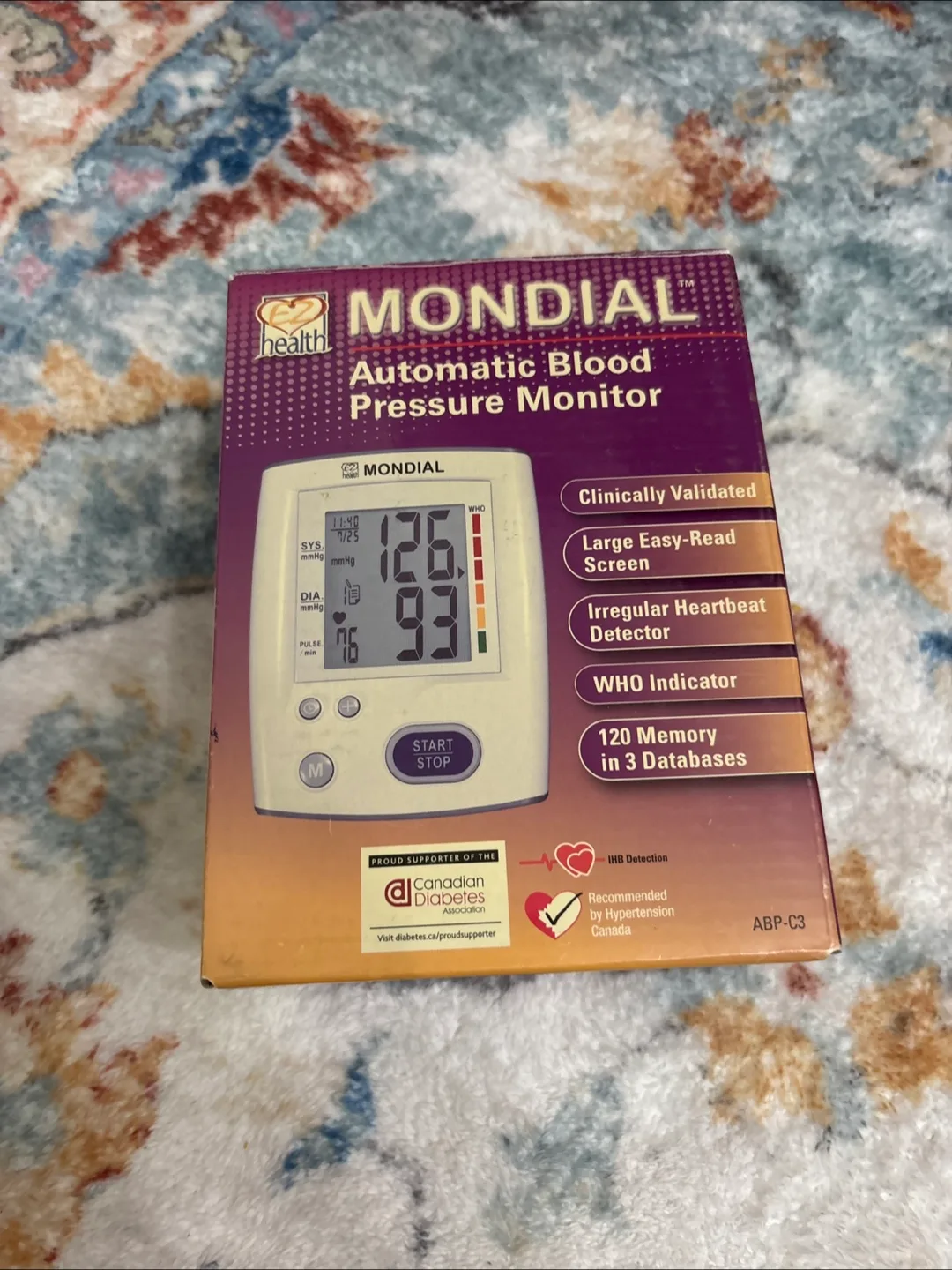 Mondial Automatic Blood Pressure Monitor ABP-C3 thumbnail