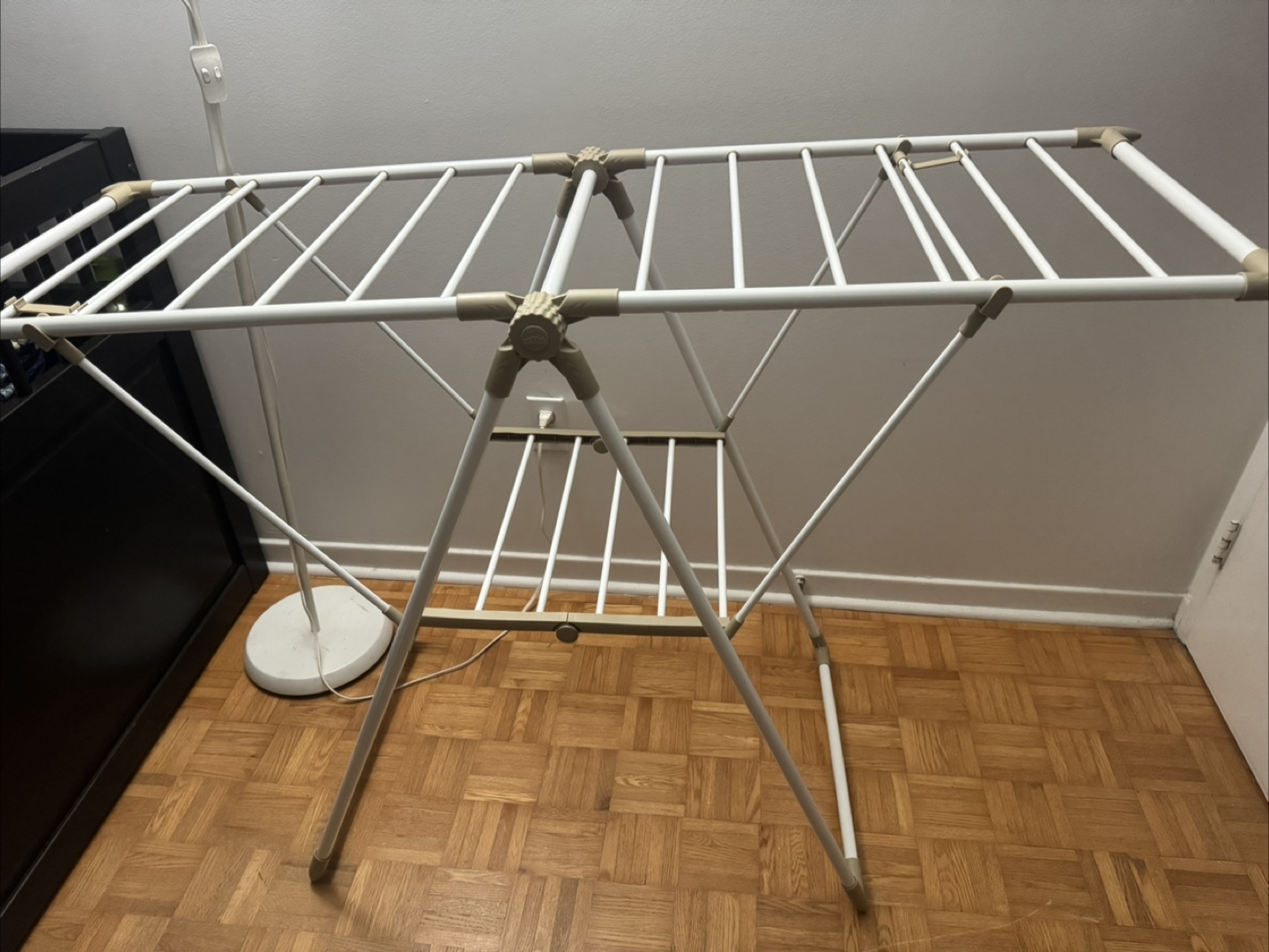 Folding Clothes Drying Rack - White - photo 4