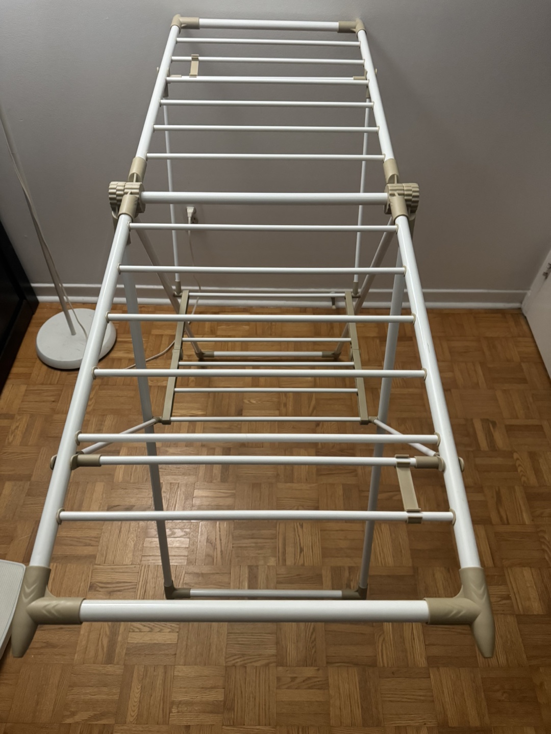 Folding Clothes Drying Rack - White