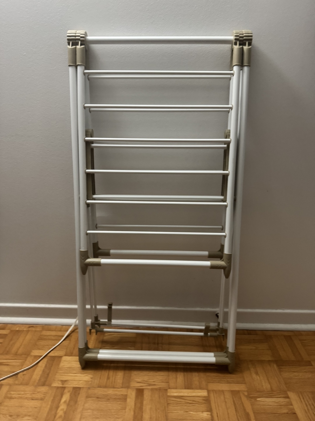 Folding Clothes Drying Rack - White - photo 5