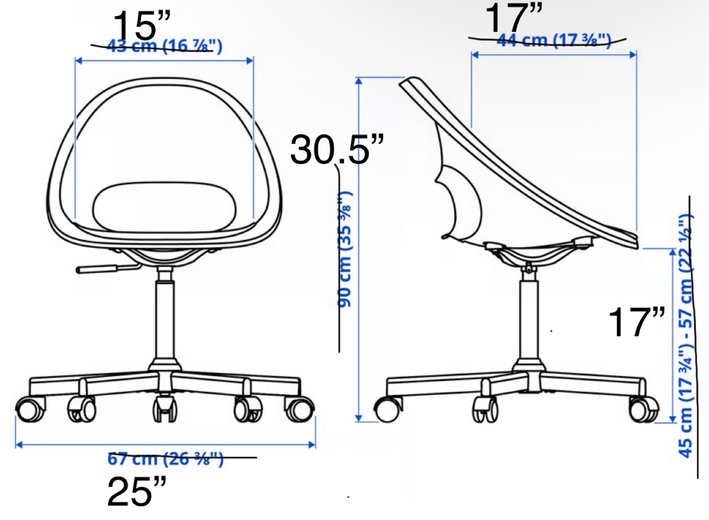 IKEA desk/make up chair + pad white/ blue - photo 4