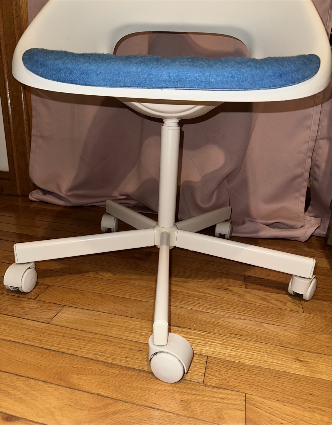 IKEA desk/make up chair + pad white/ blue - photo 5