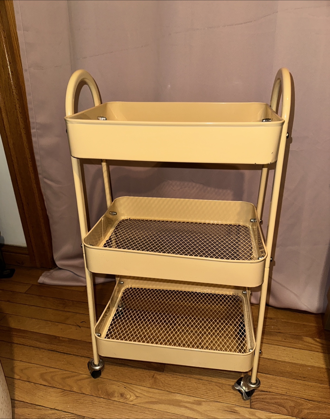 3-Tier Rolling Cart, Metal Rolling Storage Cart - photo 4
