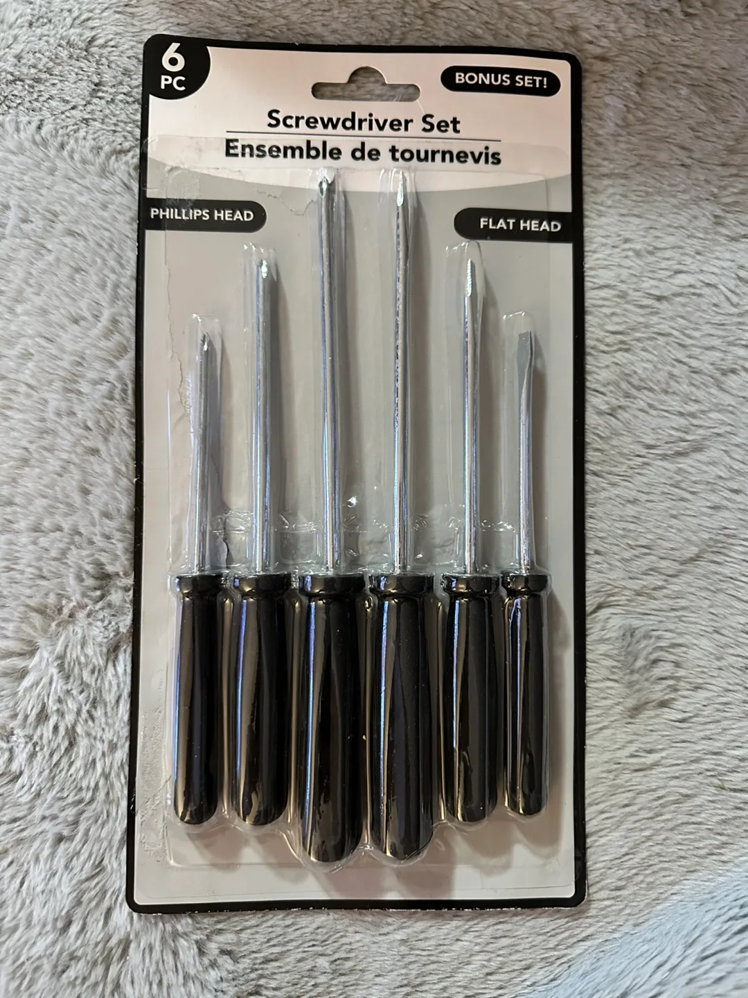 New 6-Piece Screwdriver Set (Phillips & Flat Head) + Pliers image indicator(2)