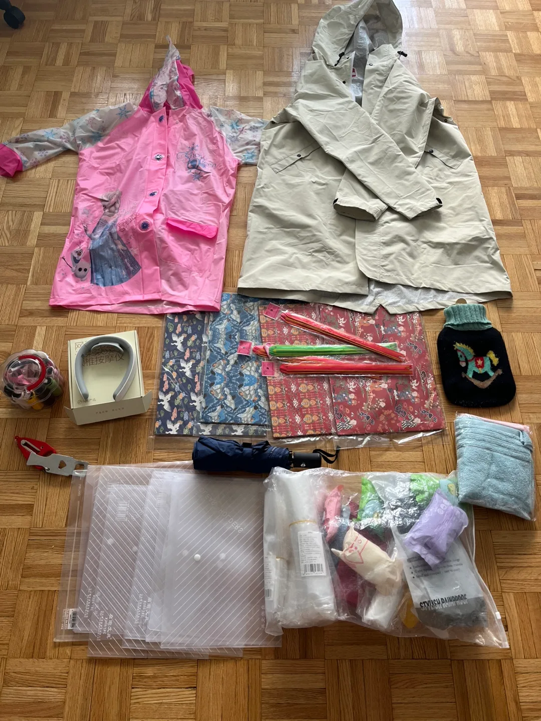 Kids' Frozen Raincoat & Beige Hooded Jacket thumbnail