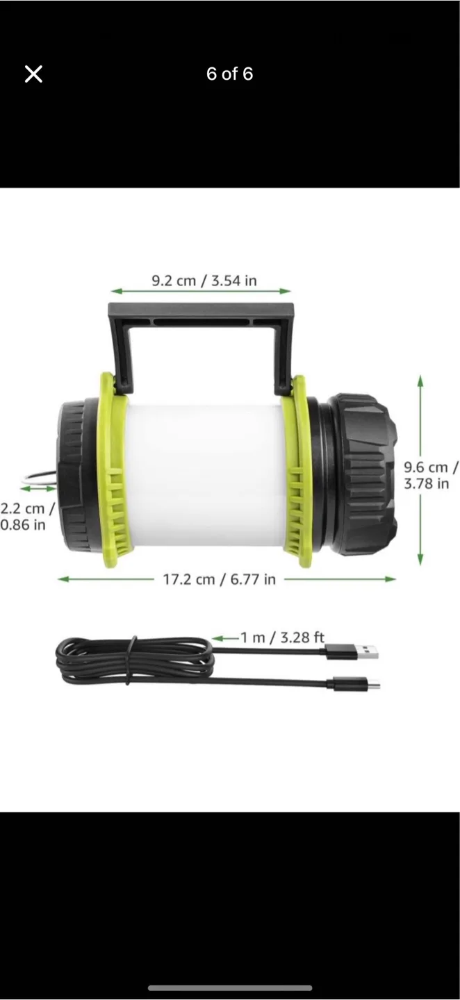 Rechargeable LED Camping Lantern - Power Bank, brand new image indicator(6)