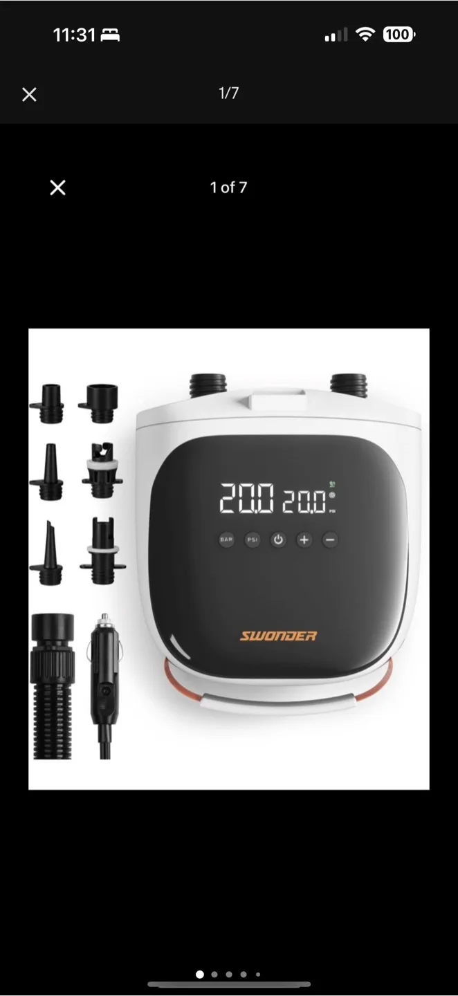 SWONDER Portable Air Compressor Pump, brand new thumbnail