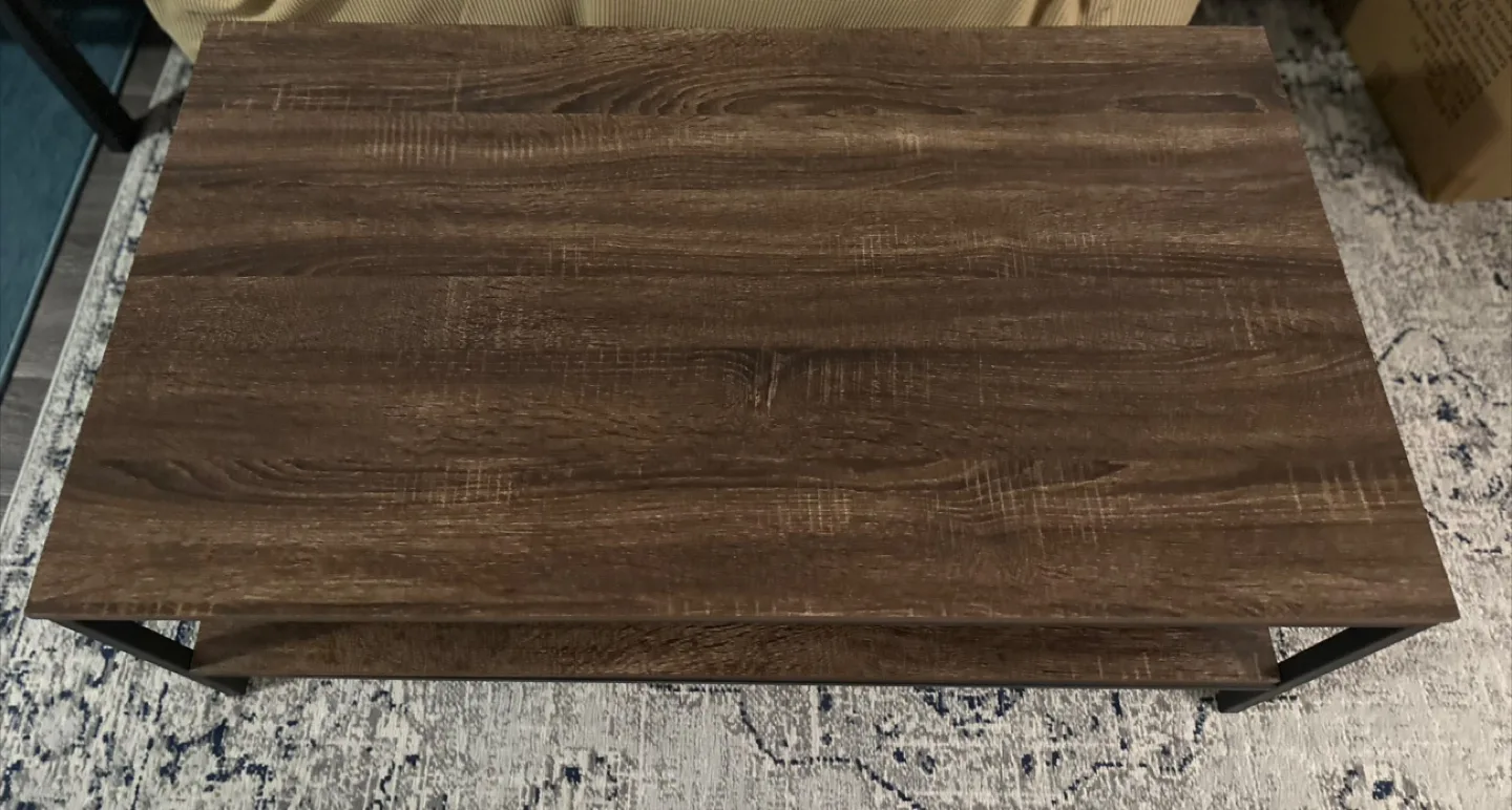 Moving Sale - Coffee Table - Brown Wood Grain image indicator(3)