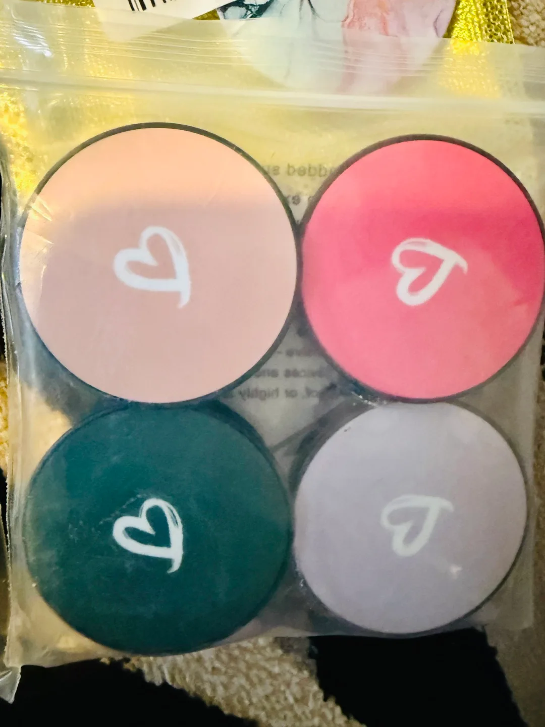 New 4-Pack Phone Grips - Marble, Floral, Hearts image indicator(5)