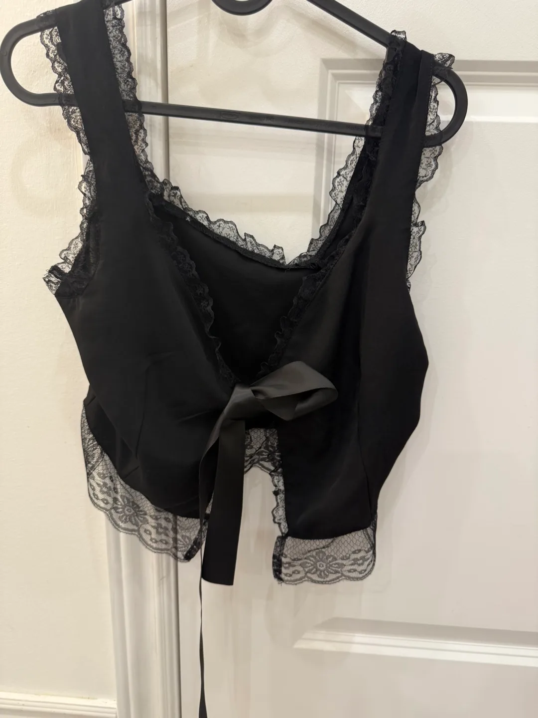 Dazy Black Lace Trim Cami Top - Size S thumbnail