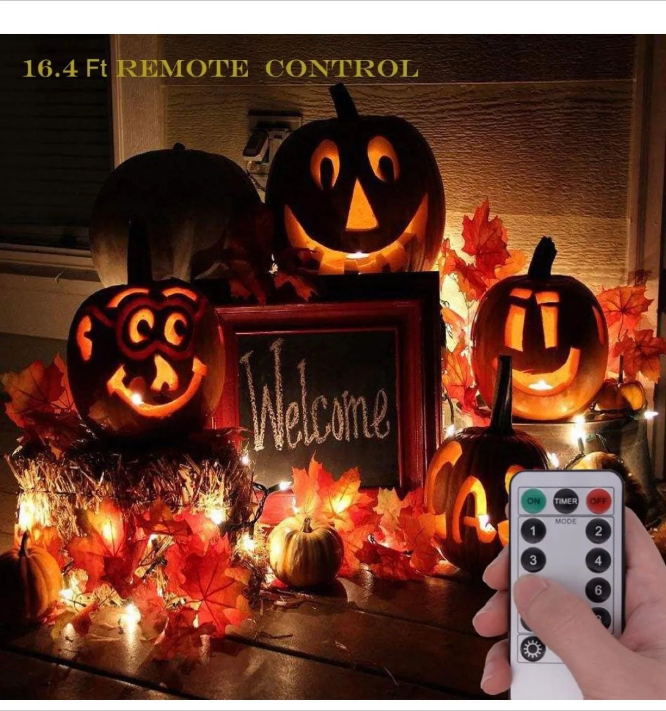 Maple Leaf String Lights with Remote - 10ft, brand new image indicator(3)