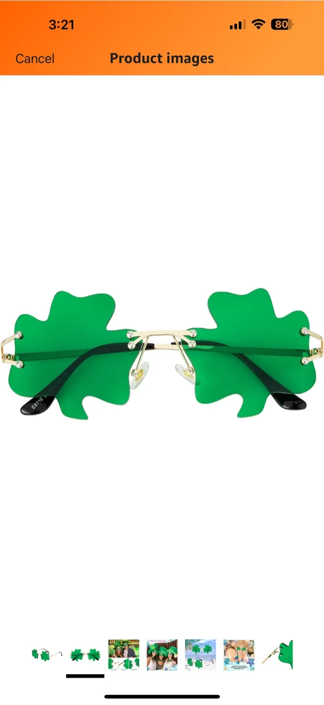 St. Patrick's Day Shamrock Sunglasses image indicator(2)