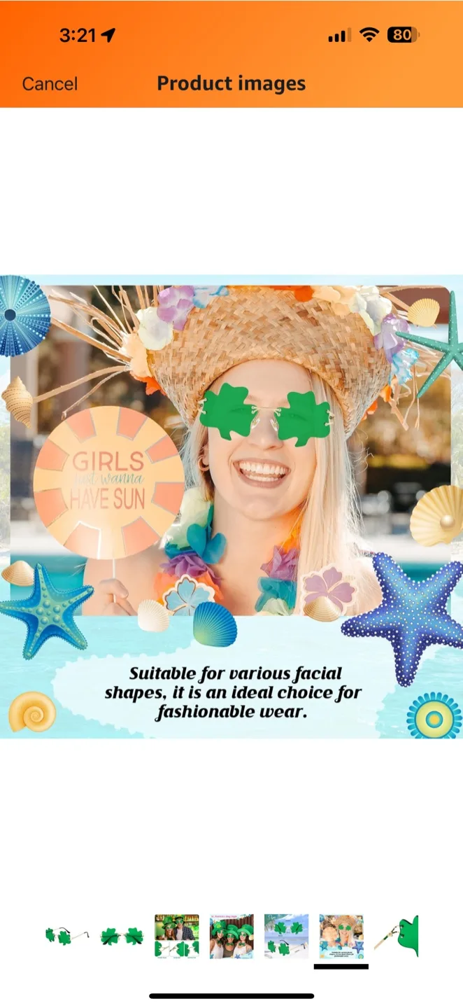 St. Patrick's Day Shamrock Sunglasses image indicator(6)