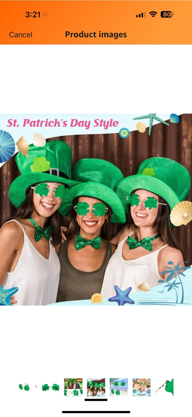 St. Patrick's Day Shamrock Sunglasses image indicator(4)