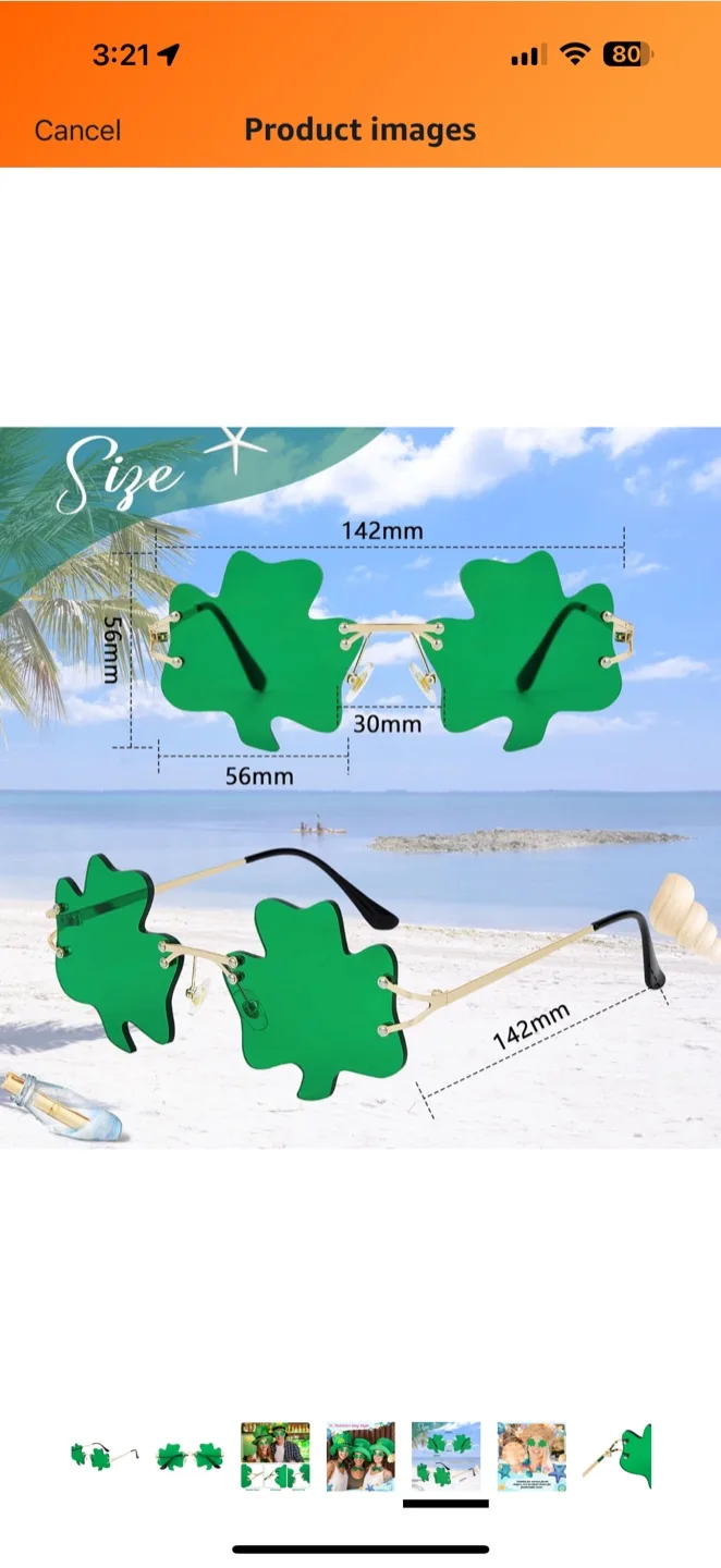 St. Patrick's Day Shamrock Sunglasses image indicator(5)