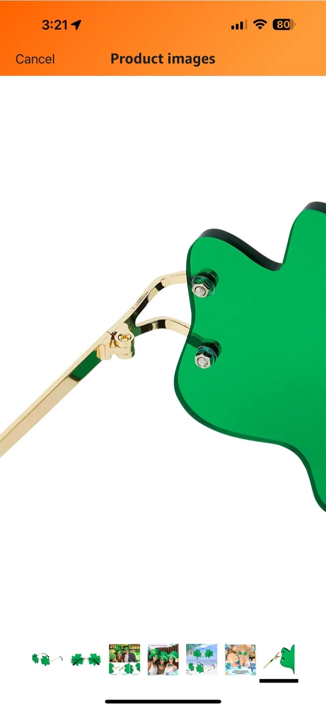 St. Patrick's Day Shamrock Sunglasses image indicator(7)
