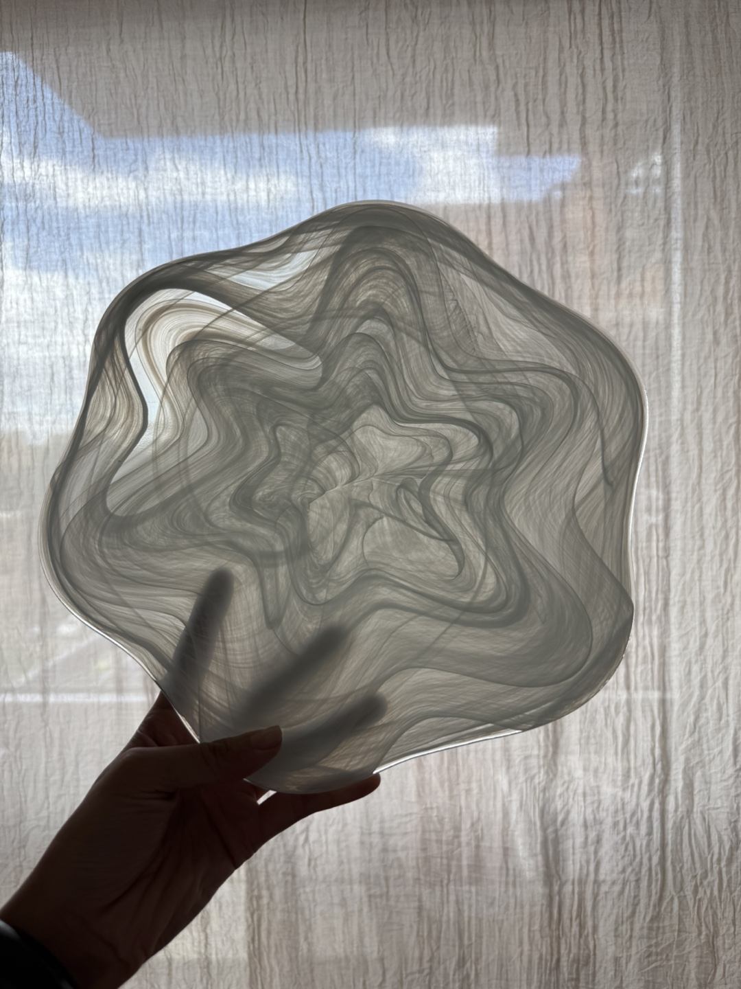 White Swirl Glass Bowl - photo 3