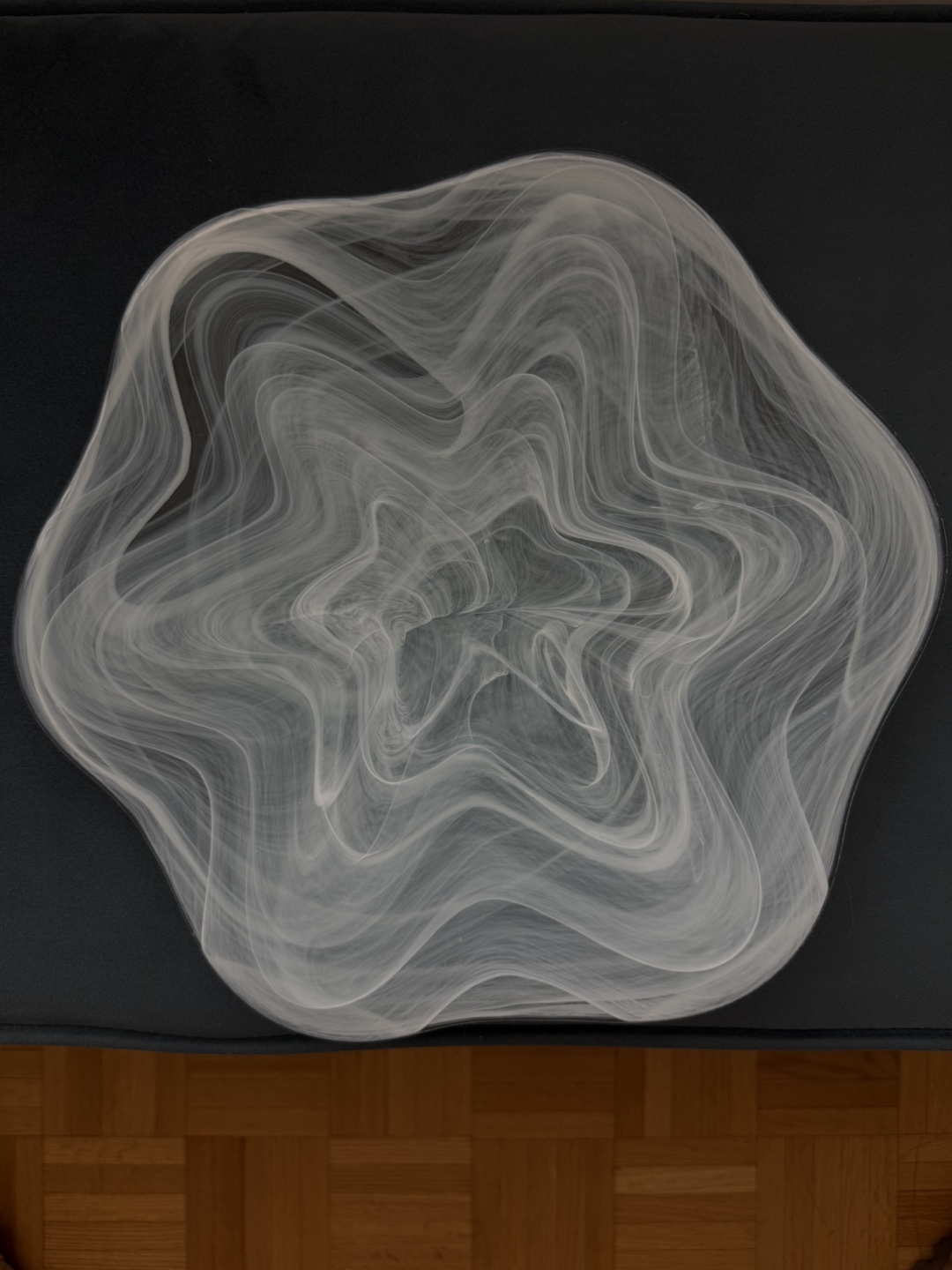 White Swirl Glass Bowl