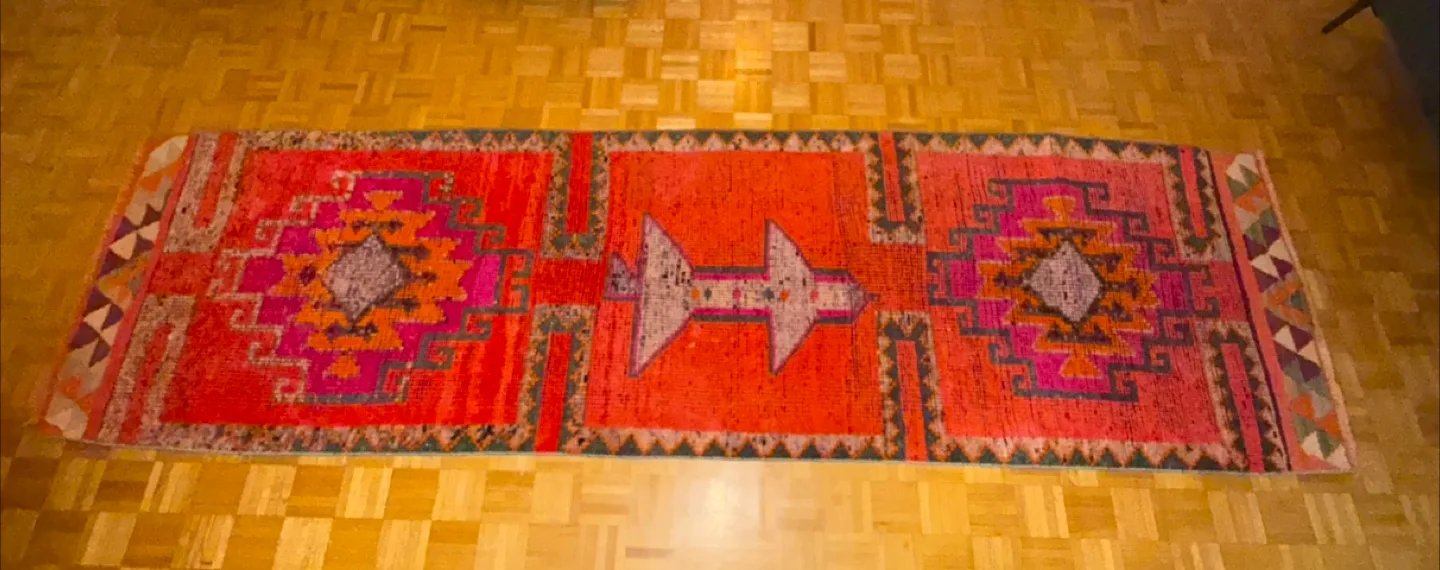 Red Moroccan Runner Rug thumbnail