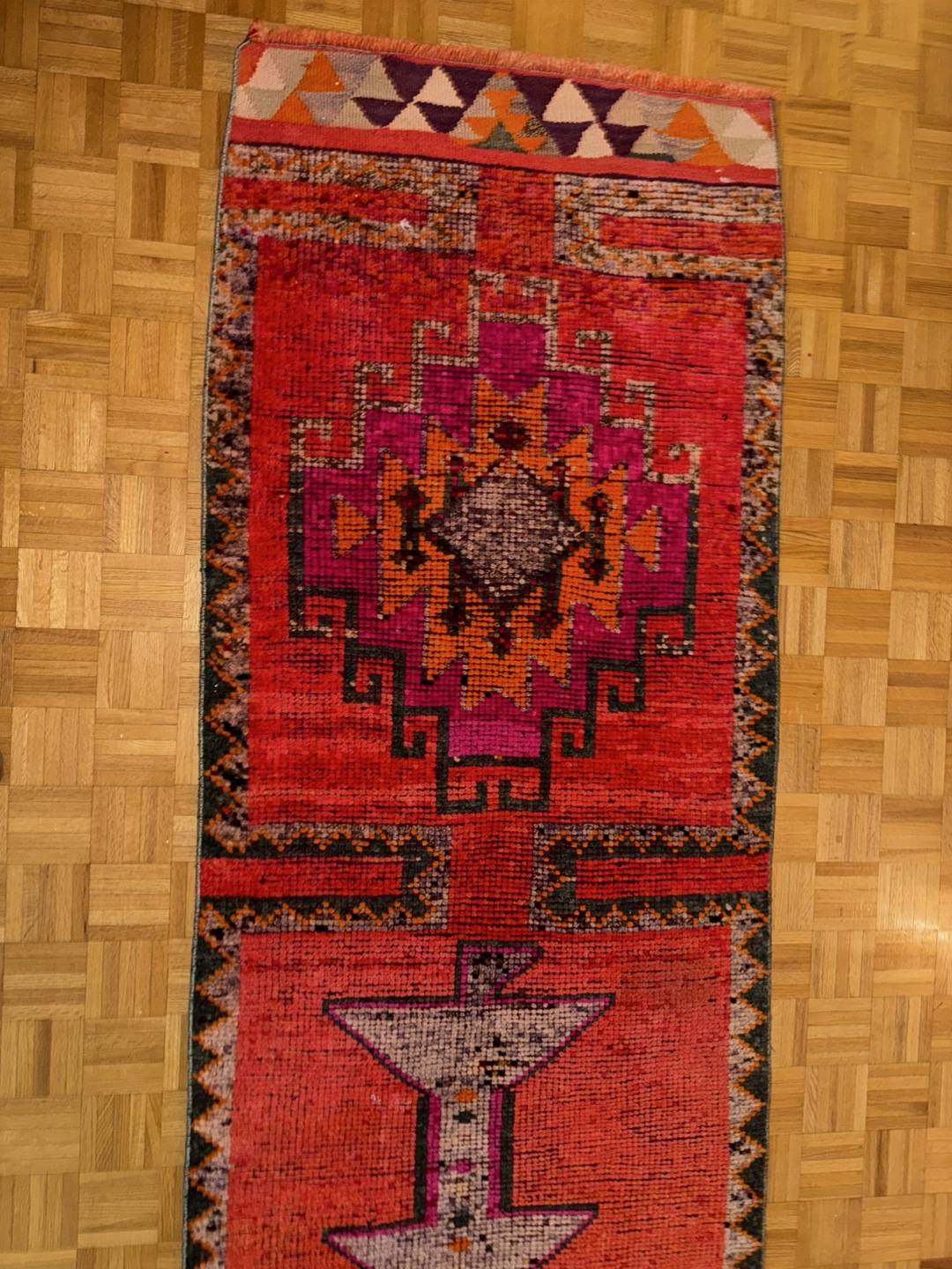 Red Moroccan Runner Rug - photo 4