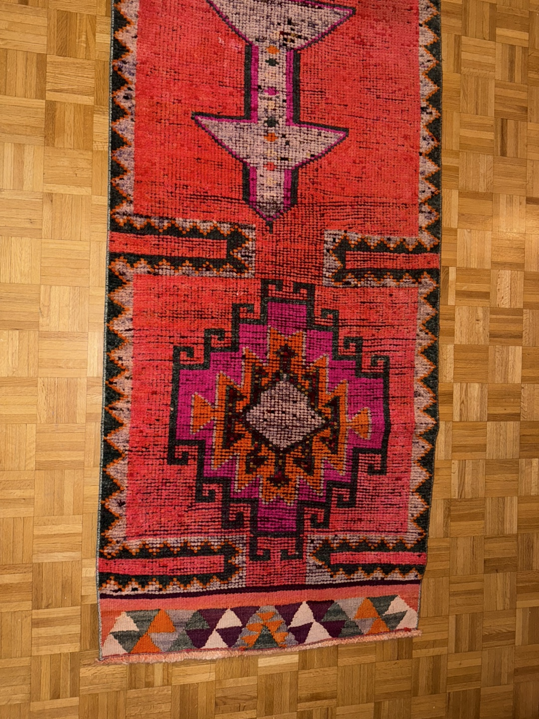 Red Moroccan Runner Rug - photo 3