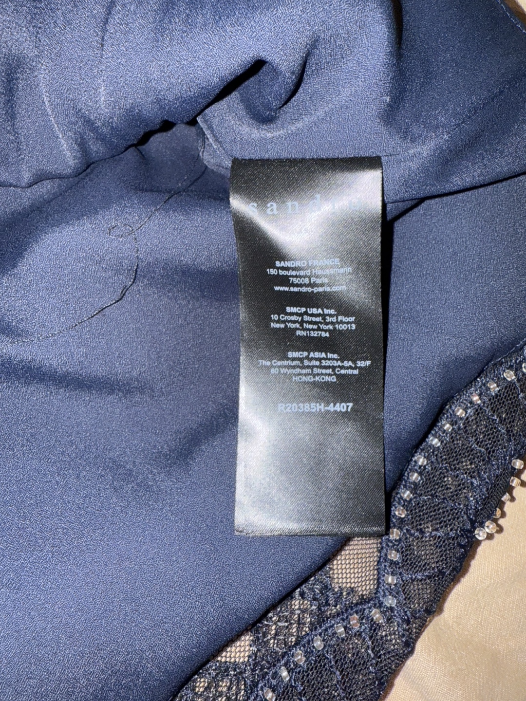 Sandro Paris Navy Lace Dress - photo 5